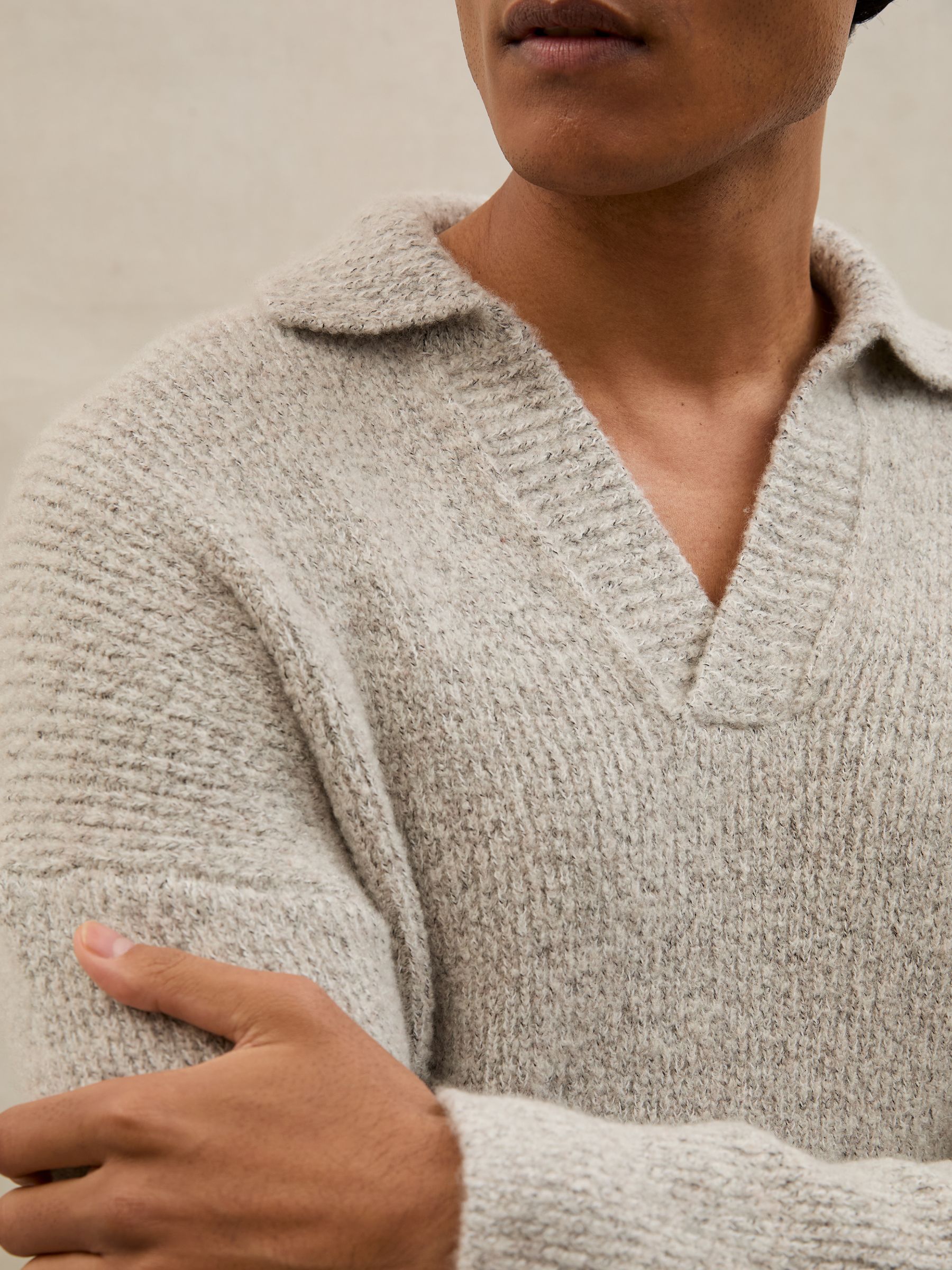 Jumper in Soft Grey Melange - Image 4 of 6
