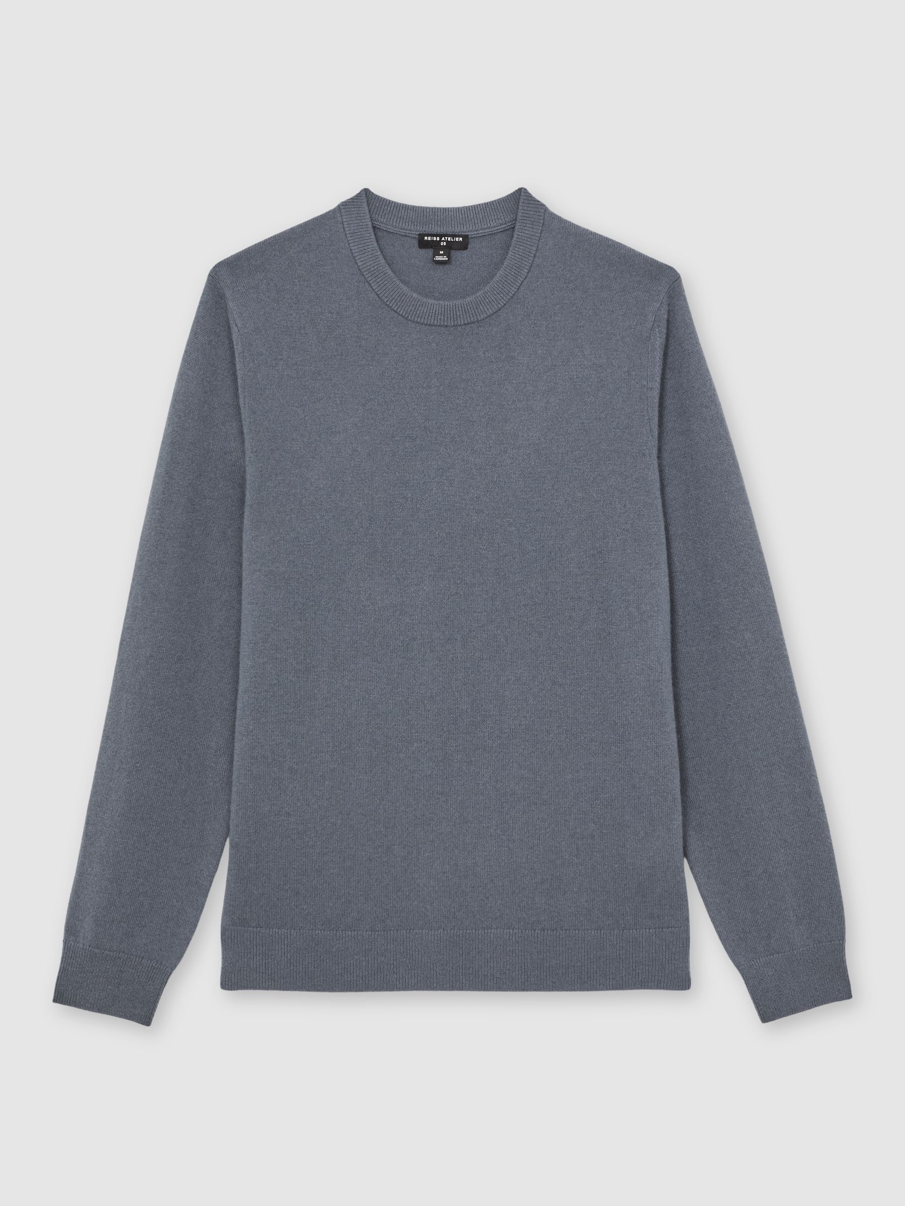 Atelier 100% Cashmere Crew-Neck Jumper in Powder Blue - Image 2 of 6