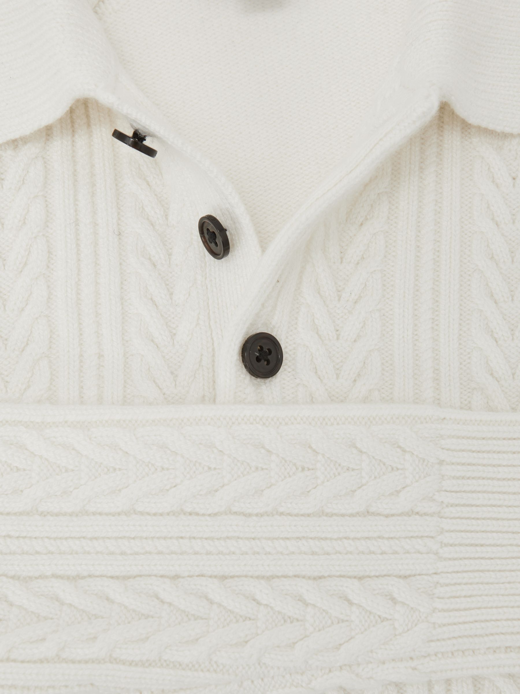 3-9 yrs Cable-Knit Jumper With Wool in Off White - Image 6 of 6