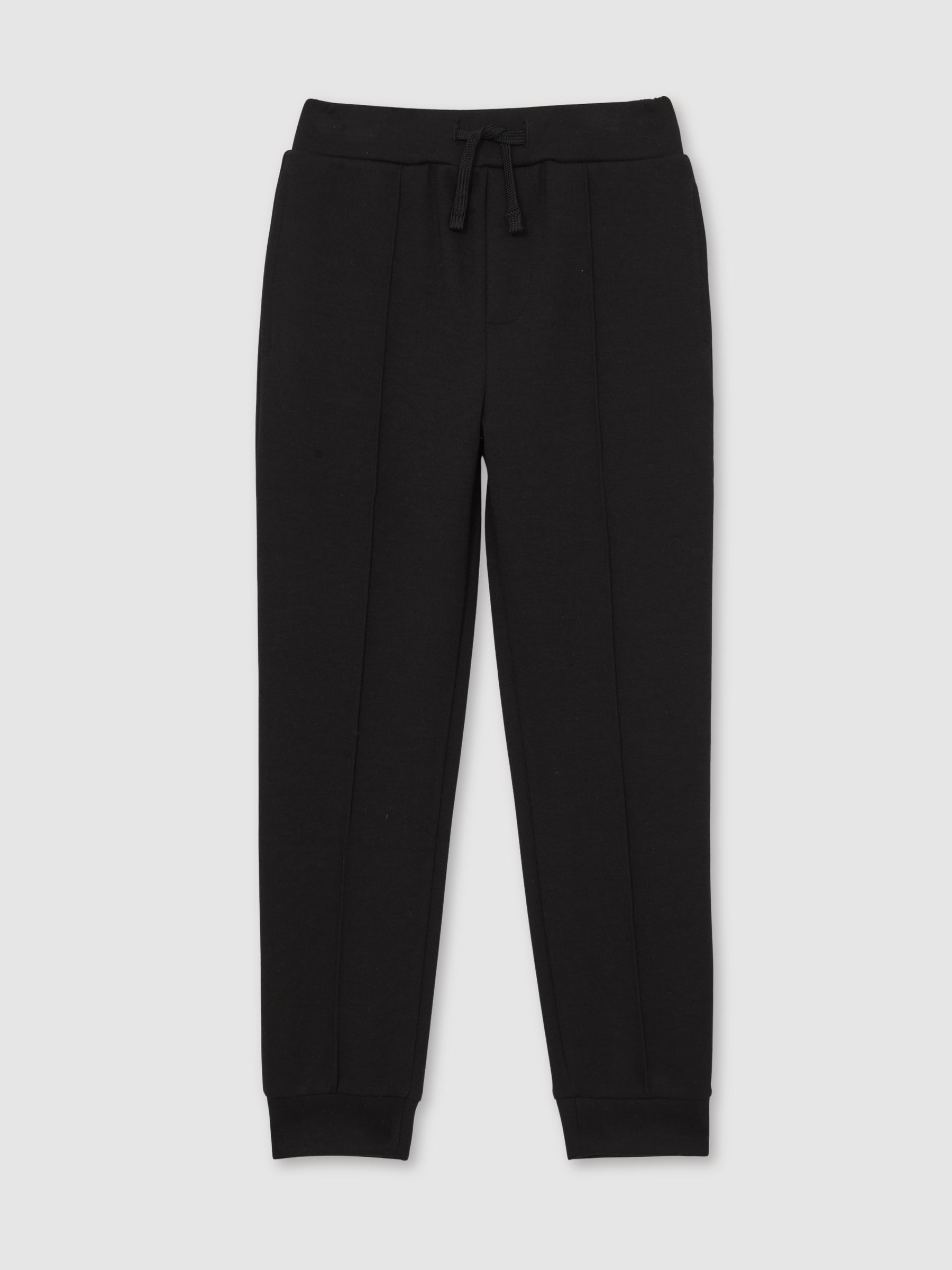 3-9 yrs Interlock Drawstring Joggers in Black - Image 2 of 4