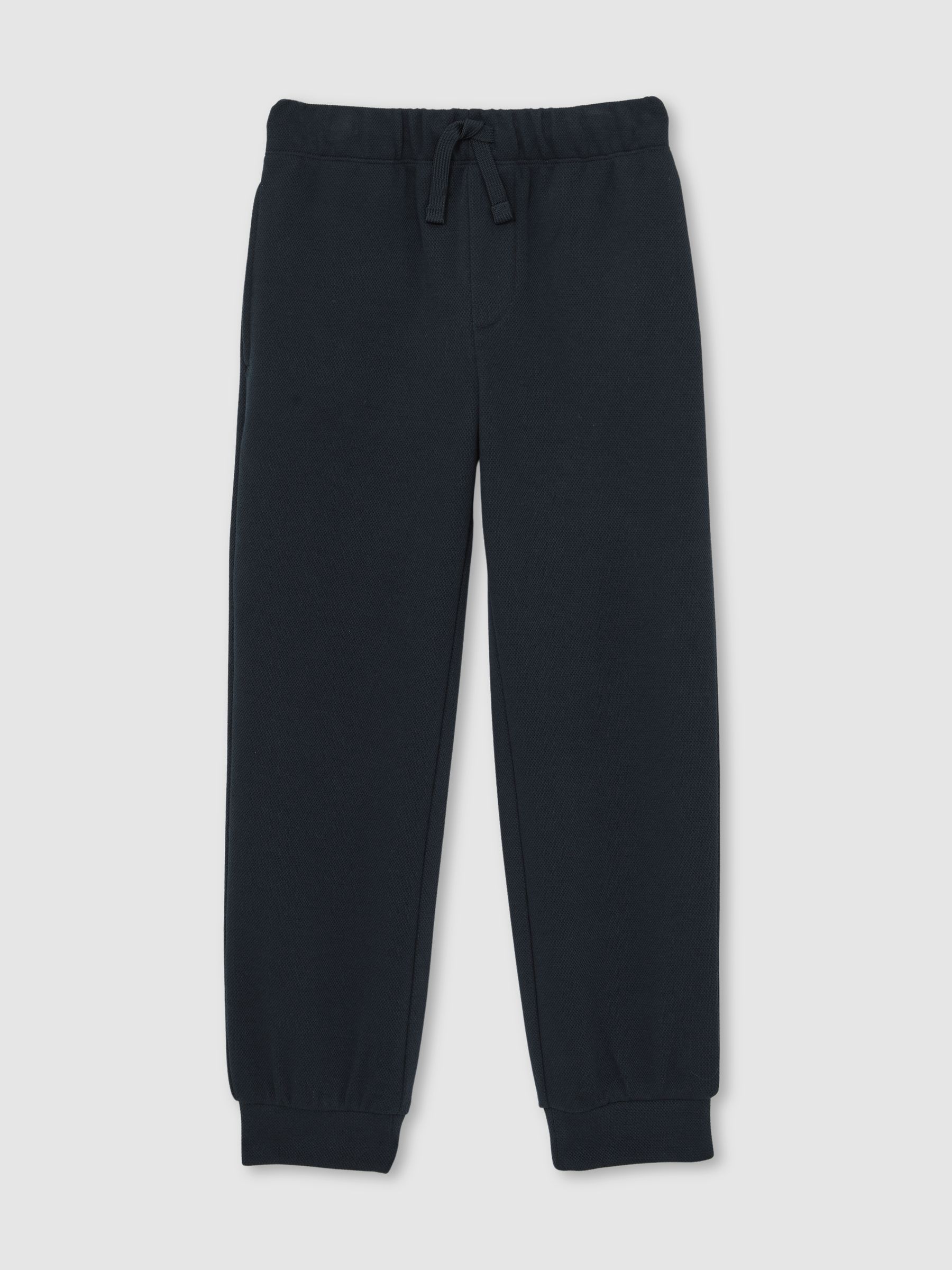 9-13 yrs Cotton-Blend Textured Cuffed Joggers in Navy - Image 2 of 4