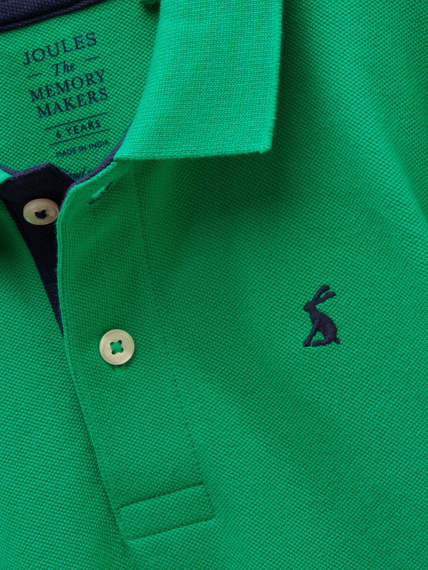 Boys' Woody Blue/Green/Navy Cotton Polo Shirts 3 Pack - Image 8 of 10