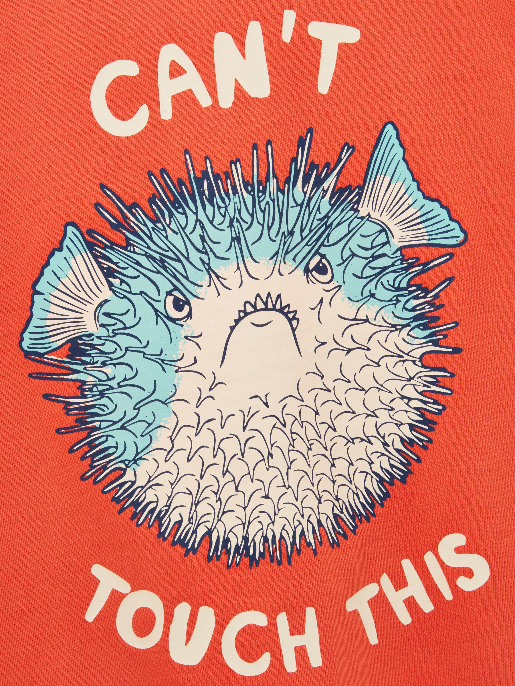 Boys' Archie Orange Short Sleeve Screenprint T-Shirt - Image 5 of 6