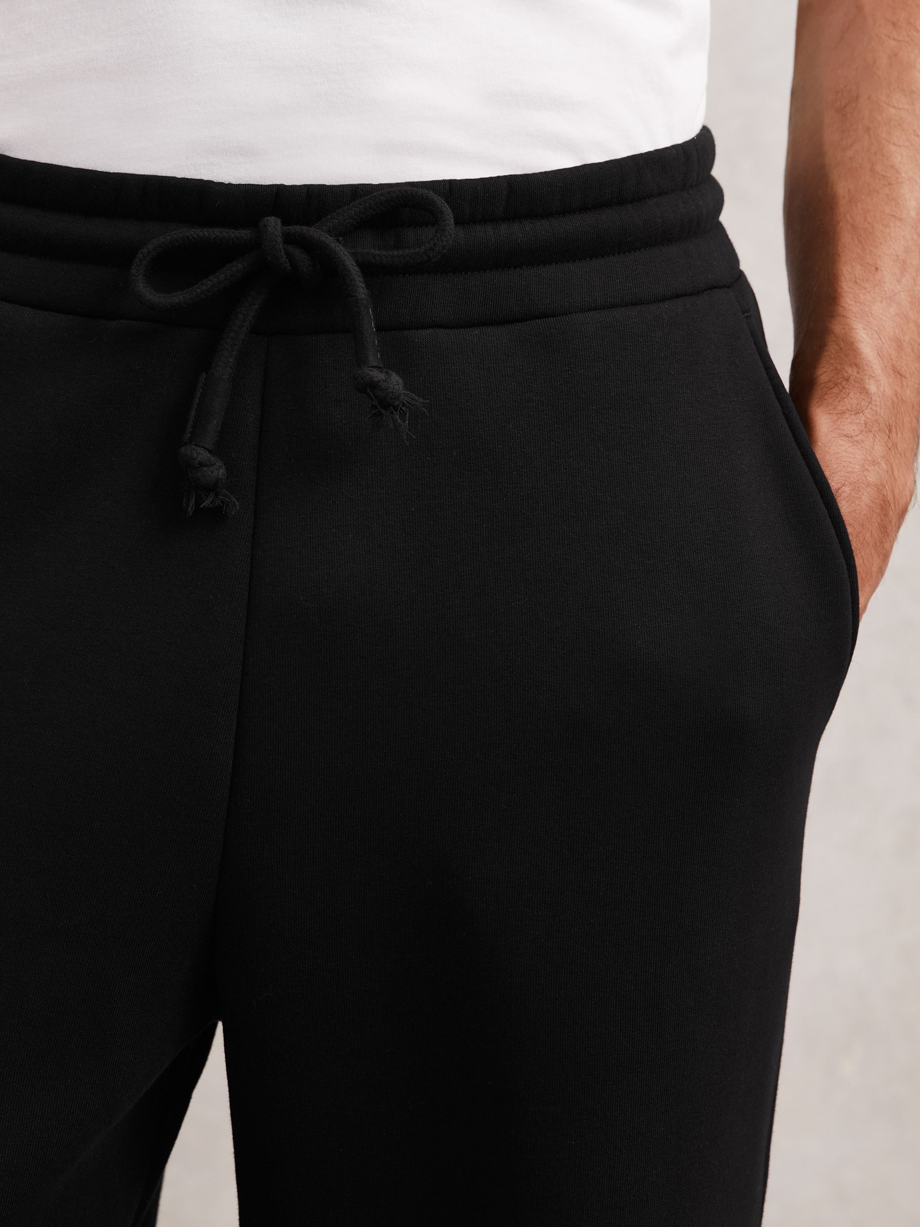 Cotton-Blend Fleece-Back Joggers in Black - image 5