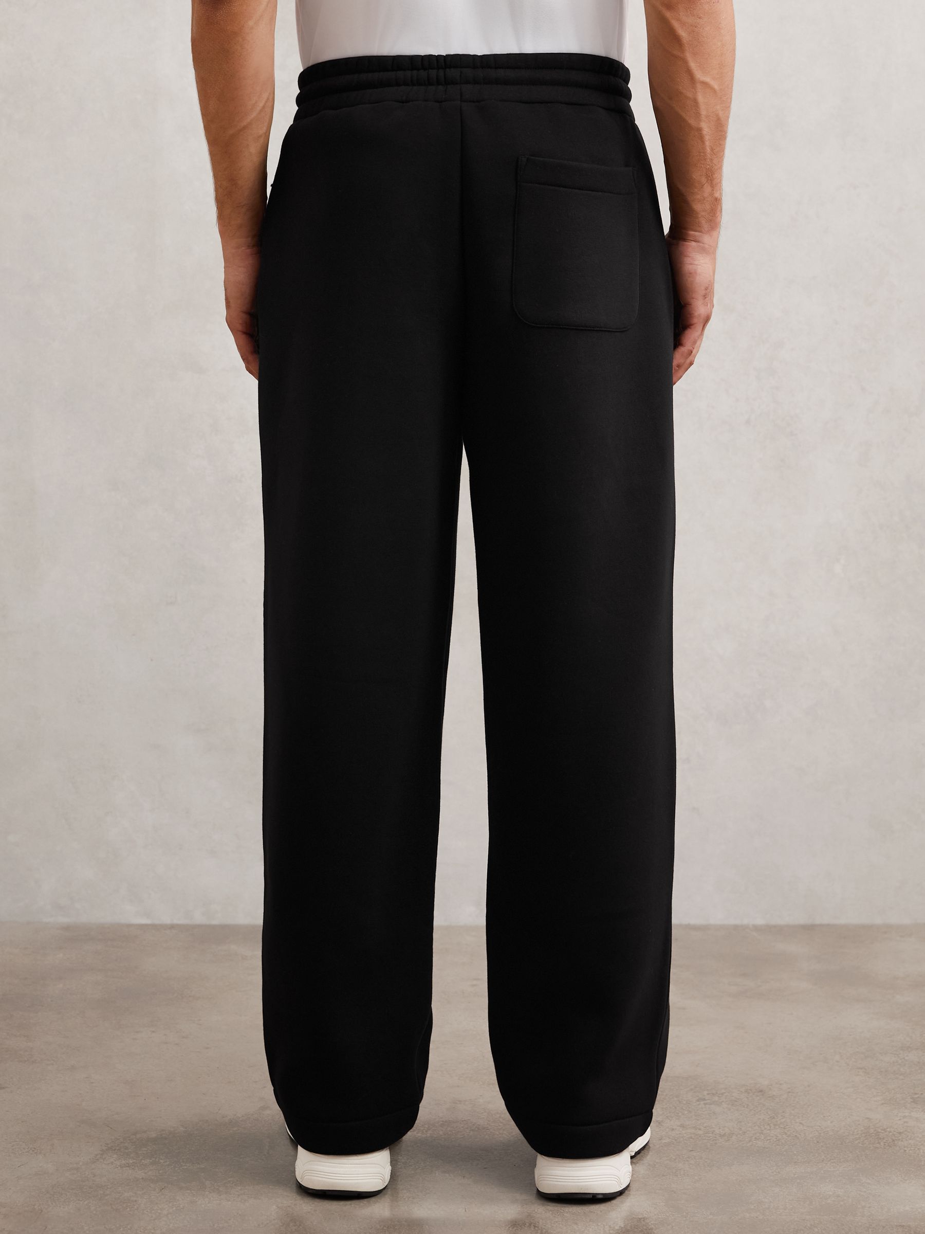 Cotton-Blend Fleece-Back Joggers in Black - image 4