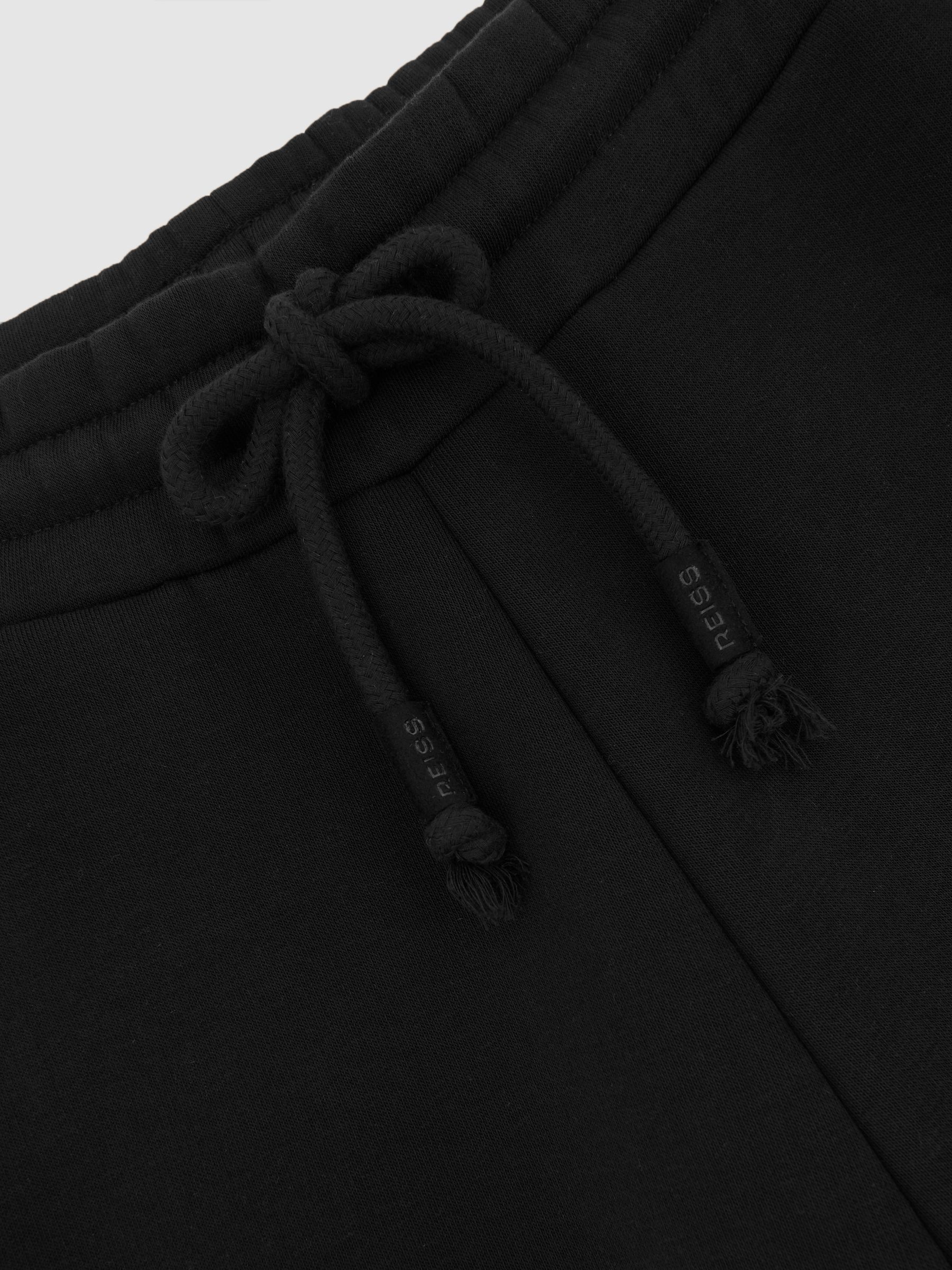 Cotton-Blend Fleece-Back Joggers in Black - Image 7 of 7