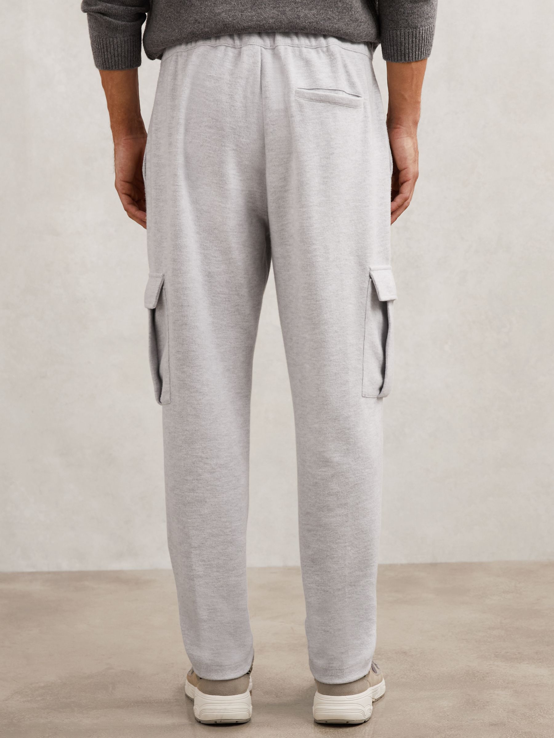 Jersey Cargo Trousers with Cotton in Grey Marl - image 5
