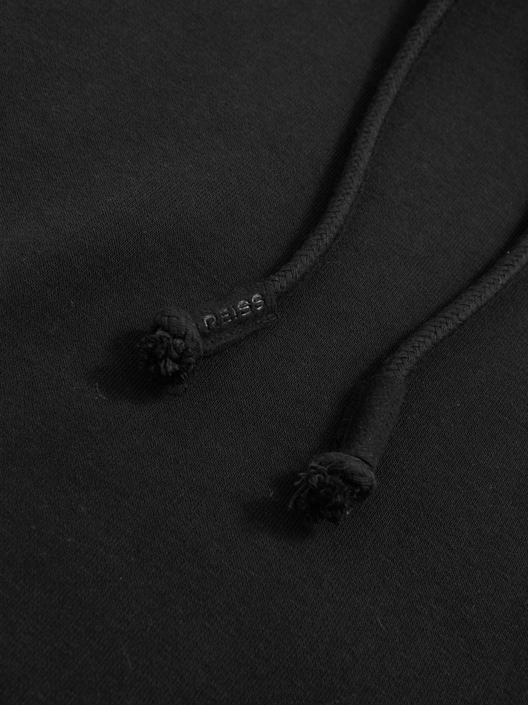 Cotton-Blend Fleece-Back Hoodie in Black - image 3