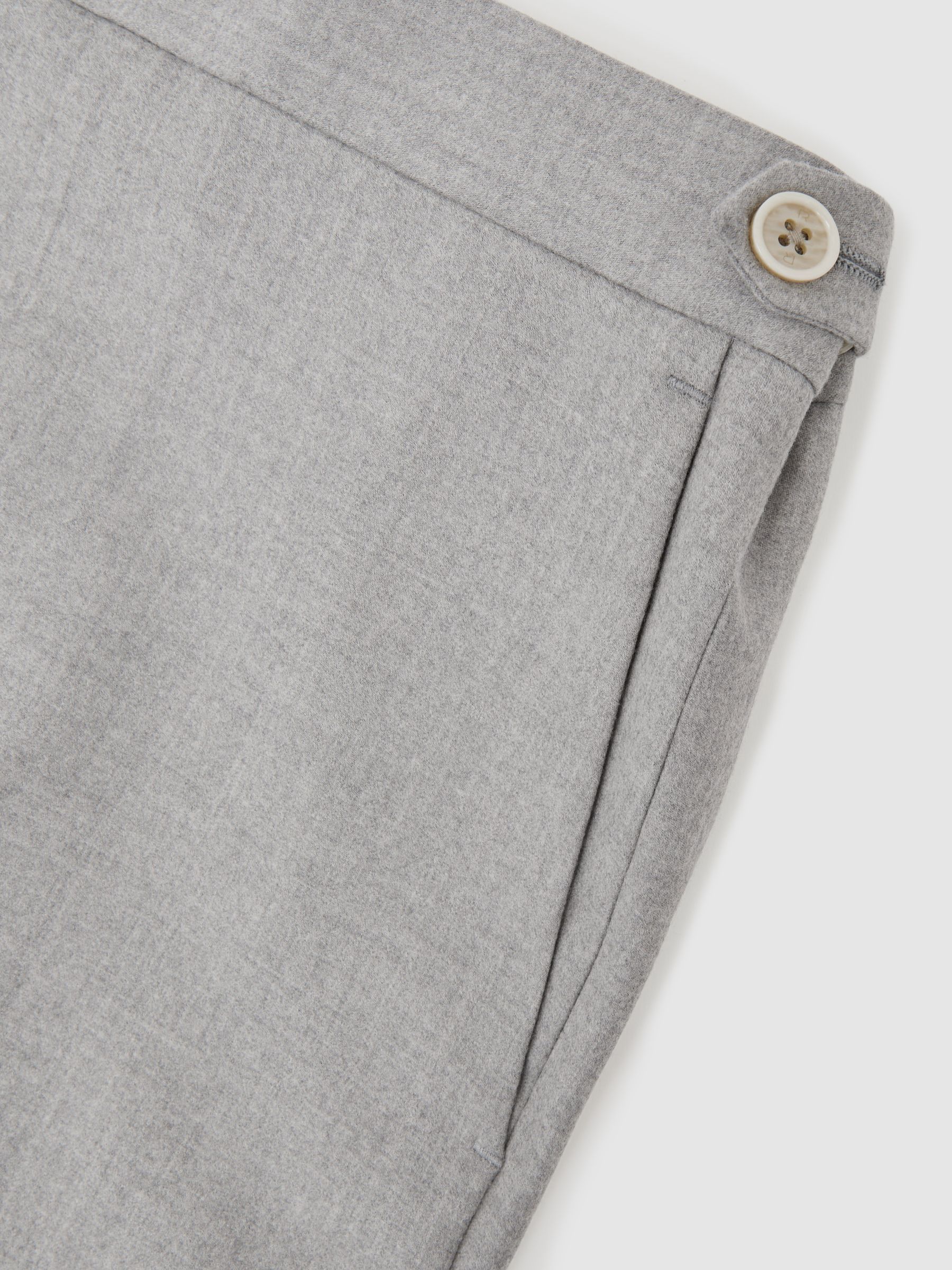 Wool-Flannel Tailored-Fit Suit Trousers in Soft Grey - image 4