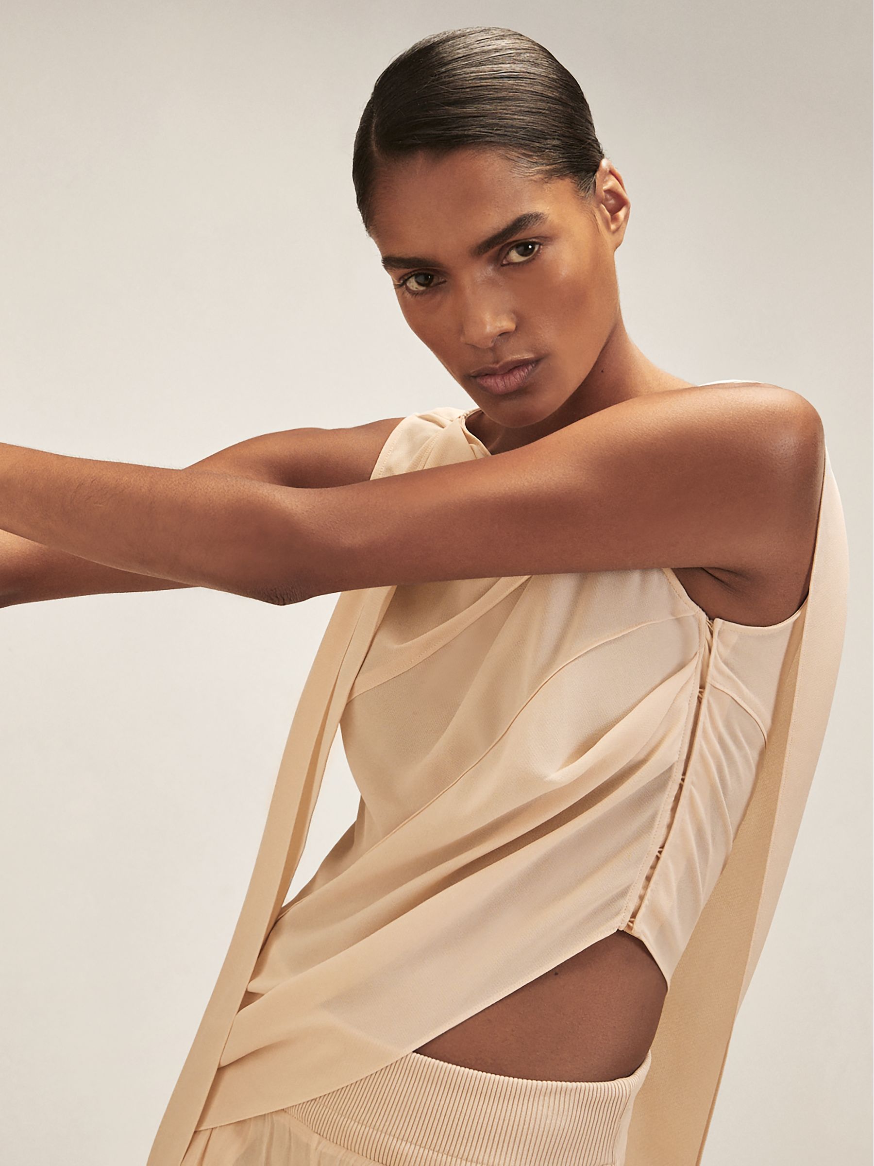 Reiss | Royal Ballet Panel Shell Top in Pale Pink - image 4