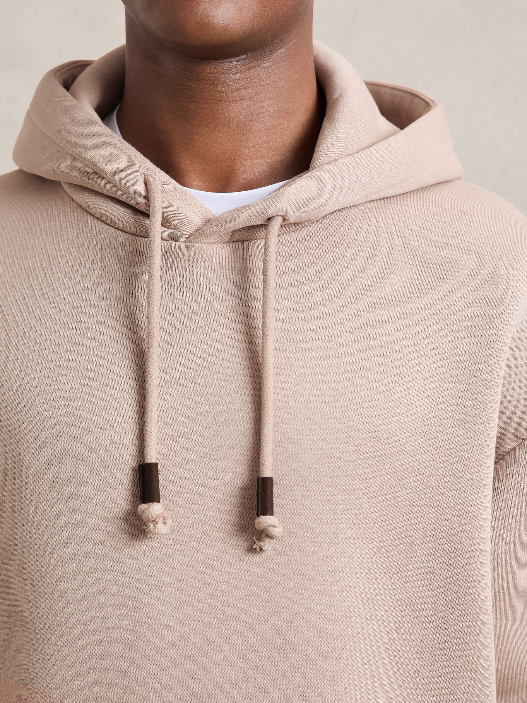 Cotton-Blend Fleece-Back Hoodie in Pink - Image 4 of 6
