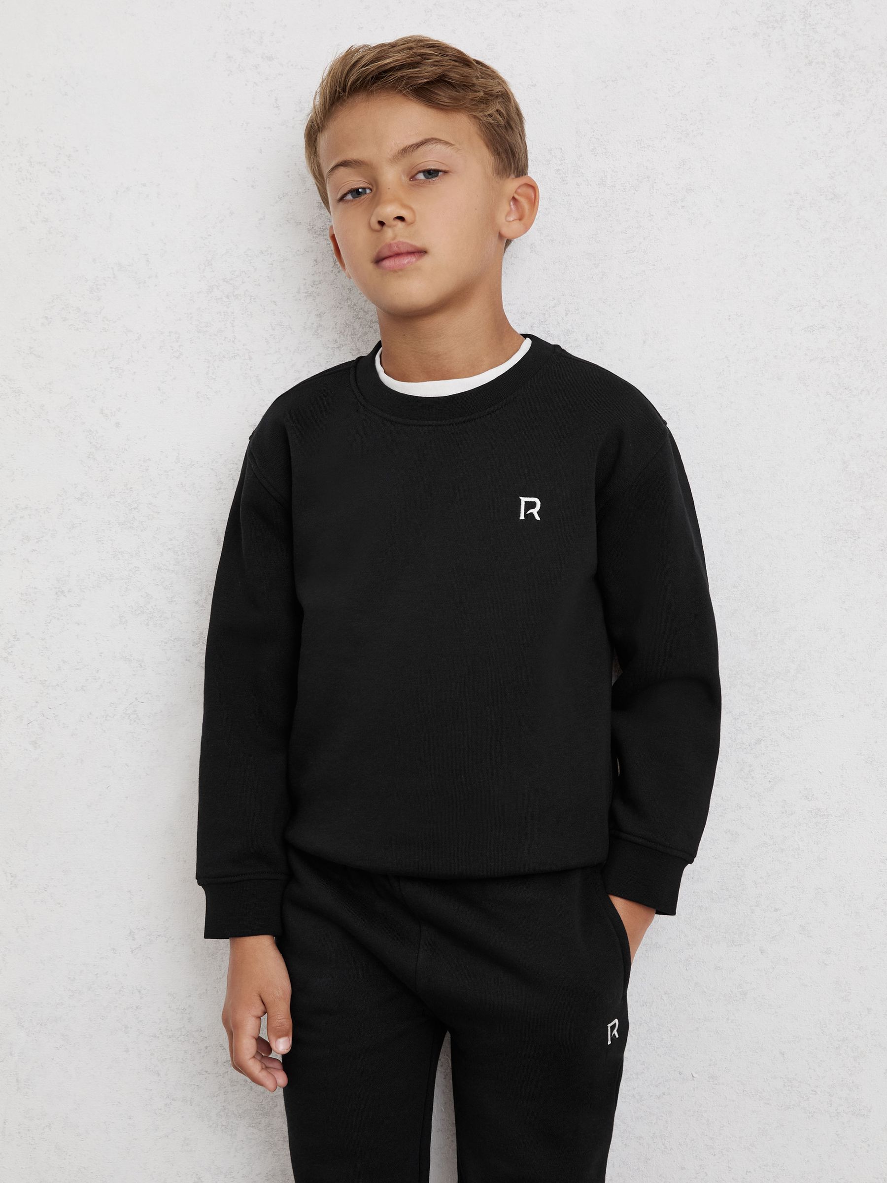 Logo Sweatshirt and Joggers Set Cotton-Blend in Black - Image 1 of 5 Logo Sweatshirt and Joggers Set Cotton-Blend in Black - Image 1 of 5