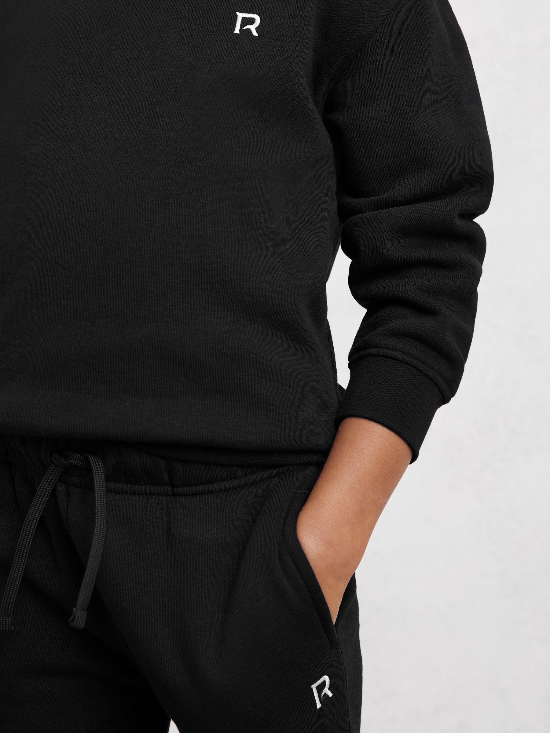 Logo Sweatshirt and Joggers Set Cotton-Blend in Black - Image 4 of 5