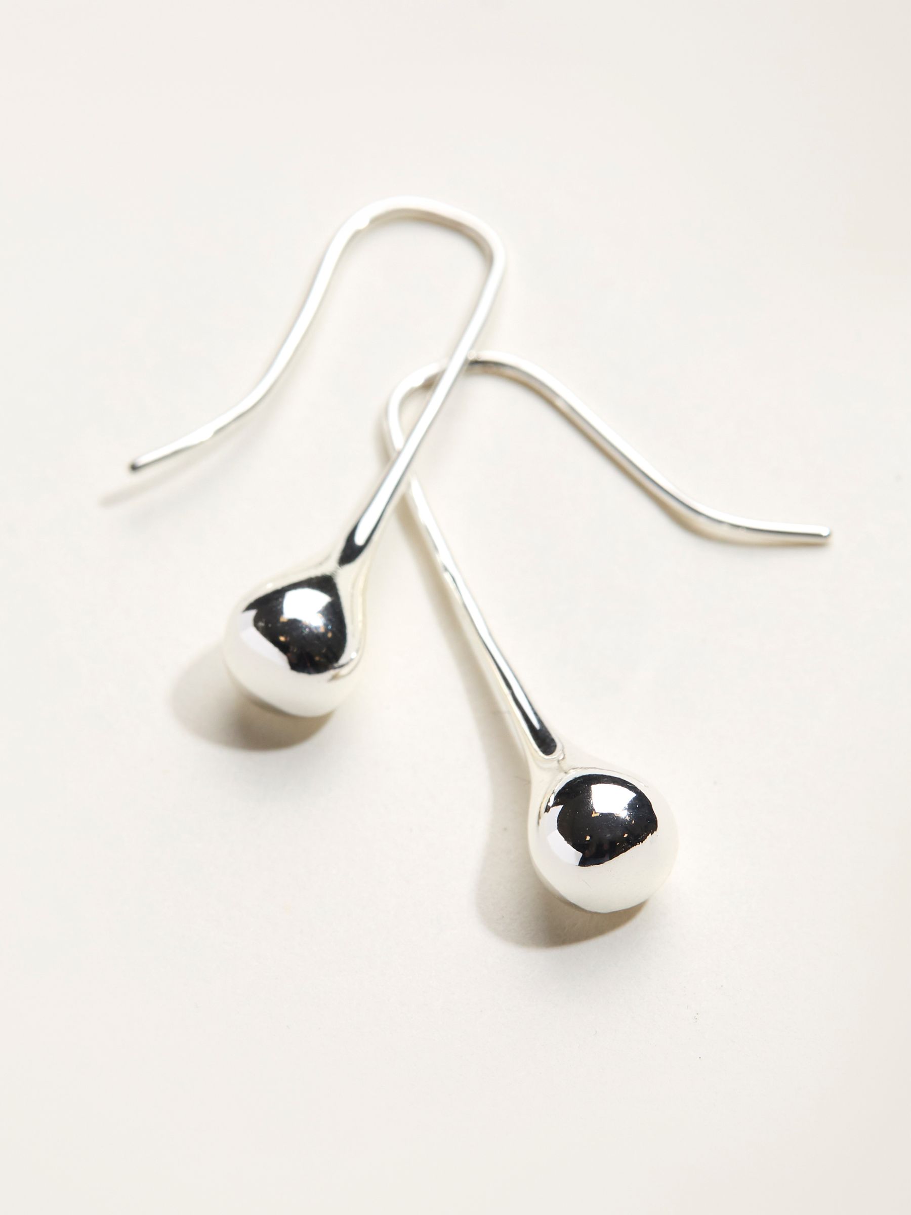 Silver Tone Drop Earrings - Image 2 of 2