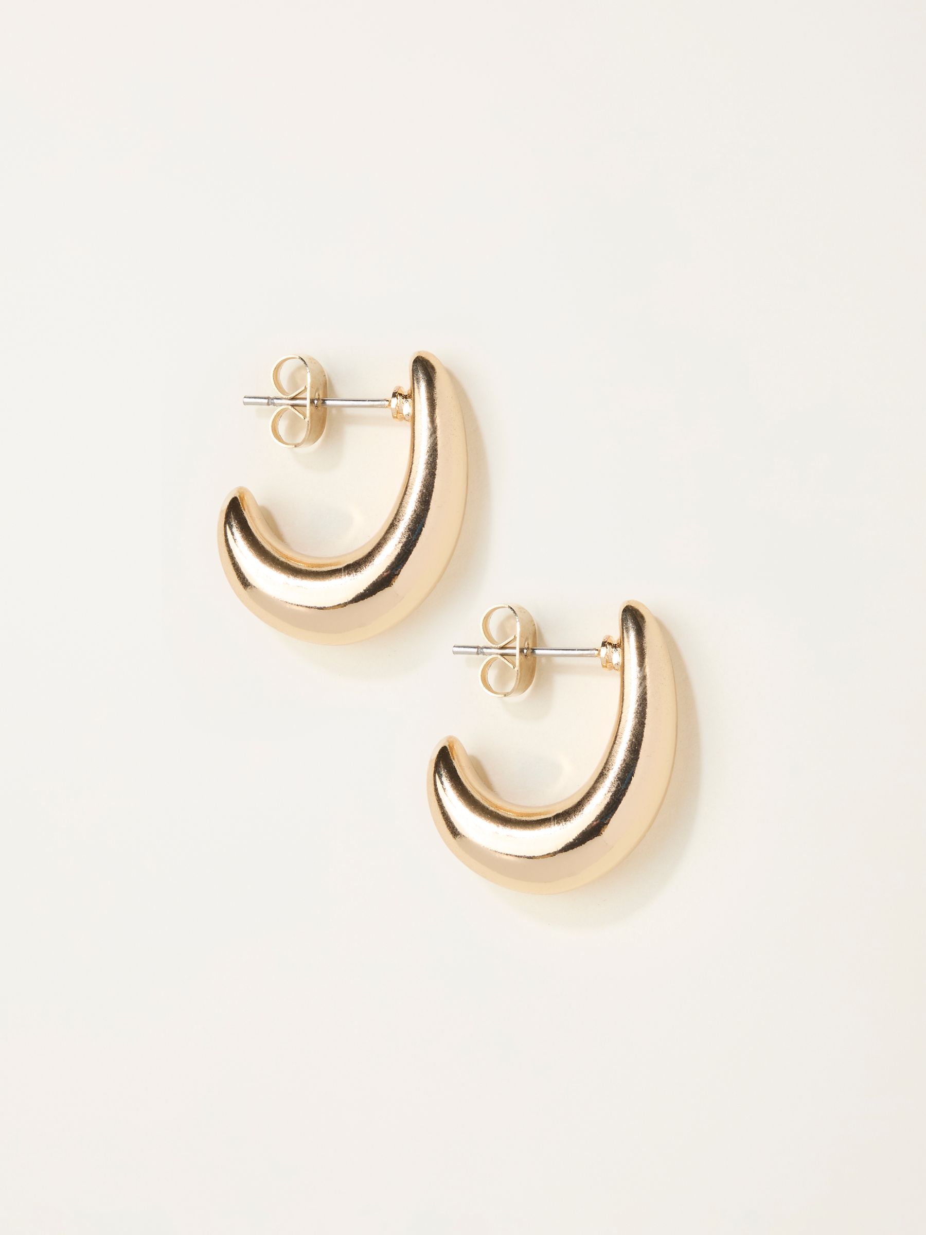 Gold Tone Classic Chunky Earrings - Image 2 of 3