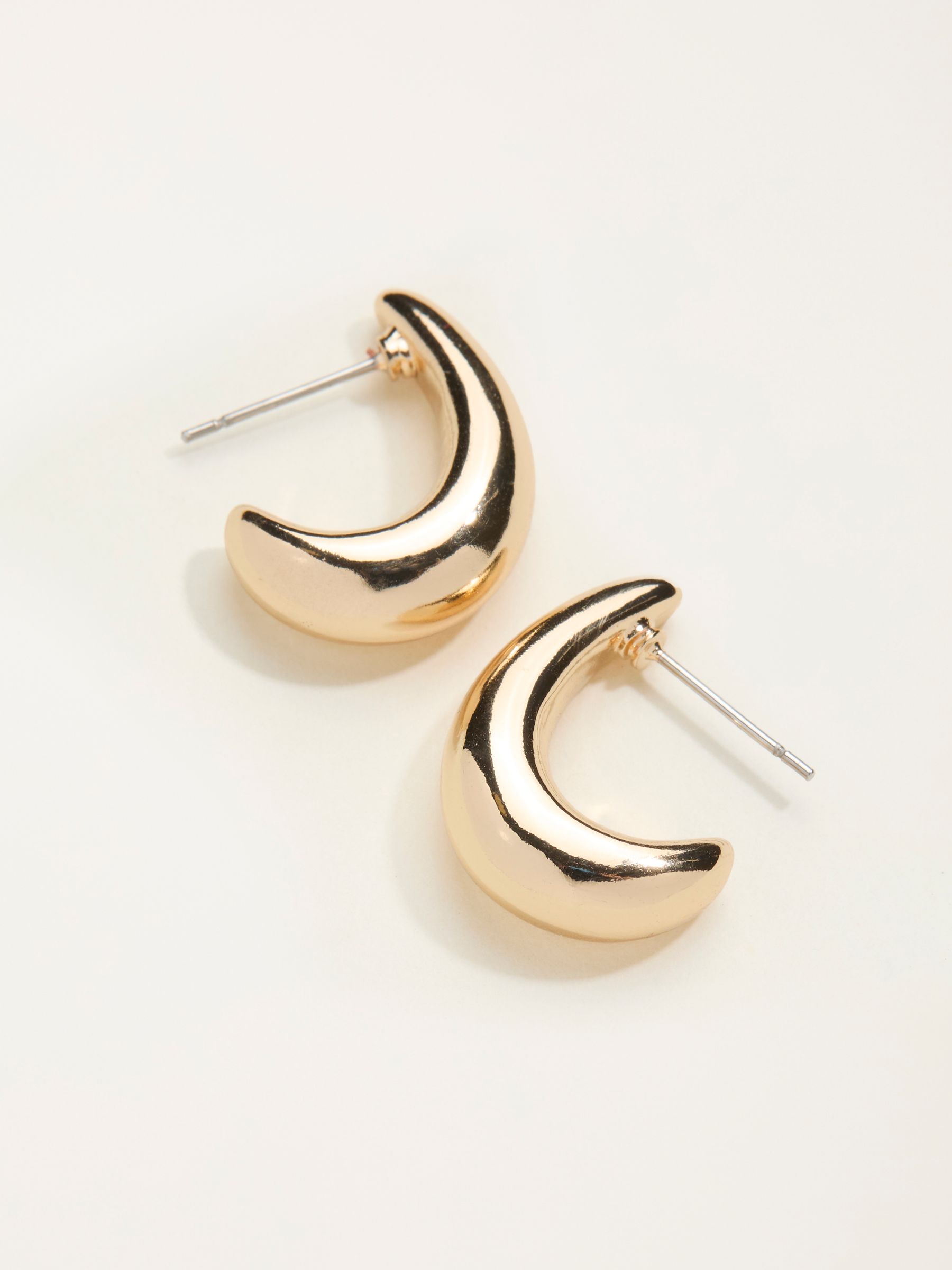 Gold Tone Classic Chunky Earrings - Image 3 of 3