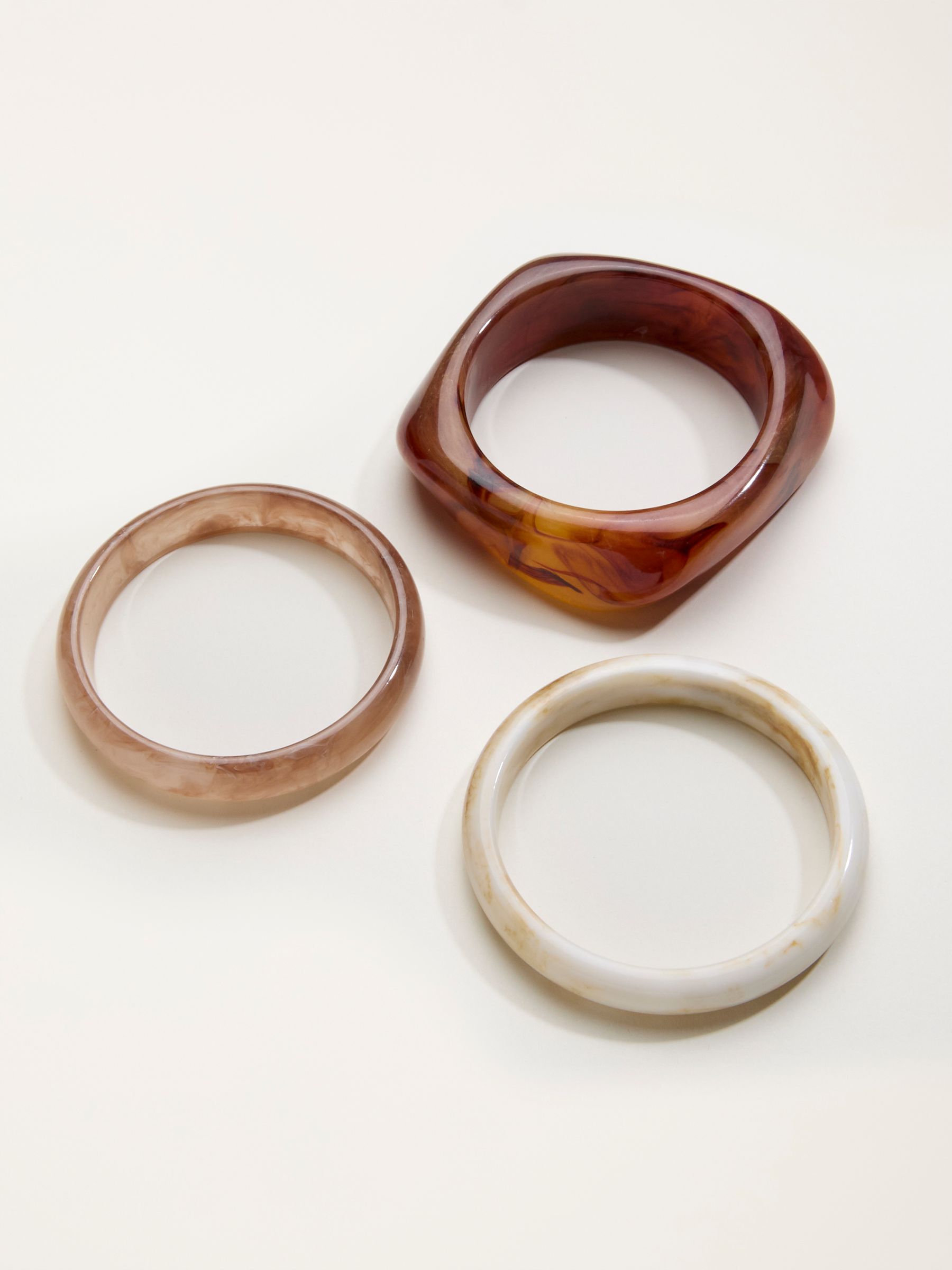 Multi Colour Three Resin Bangles - Image 1 of 2