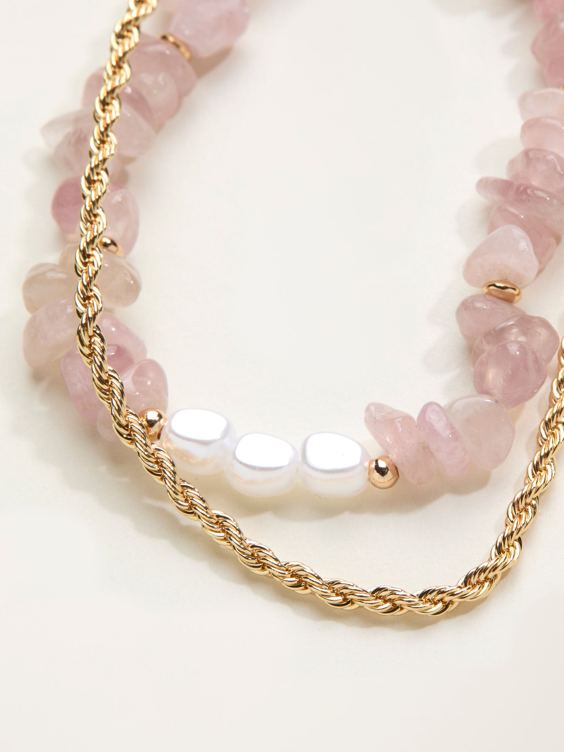 Pink Stone Layered Bracelet - Image 2 of 2