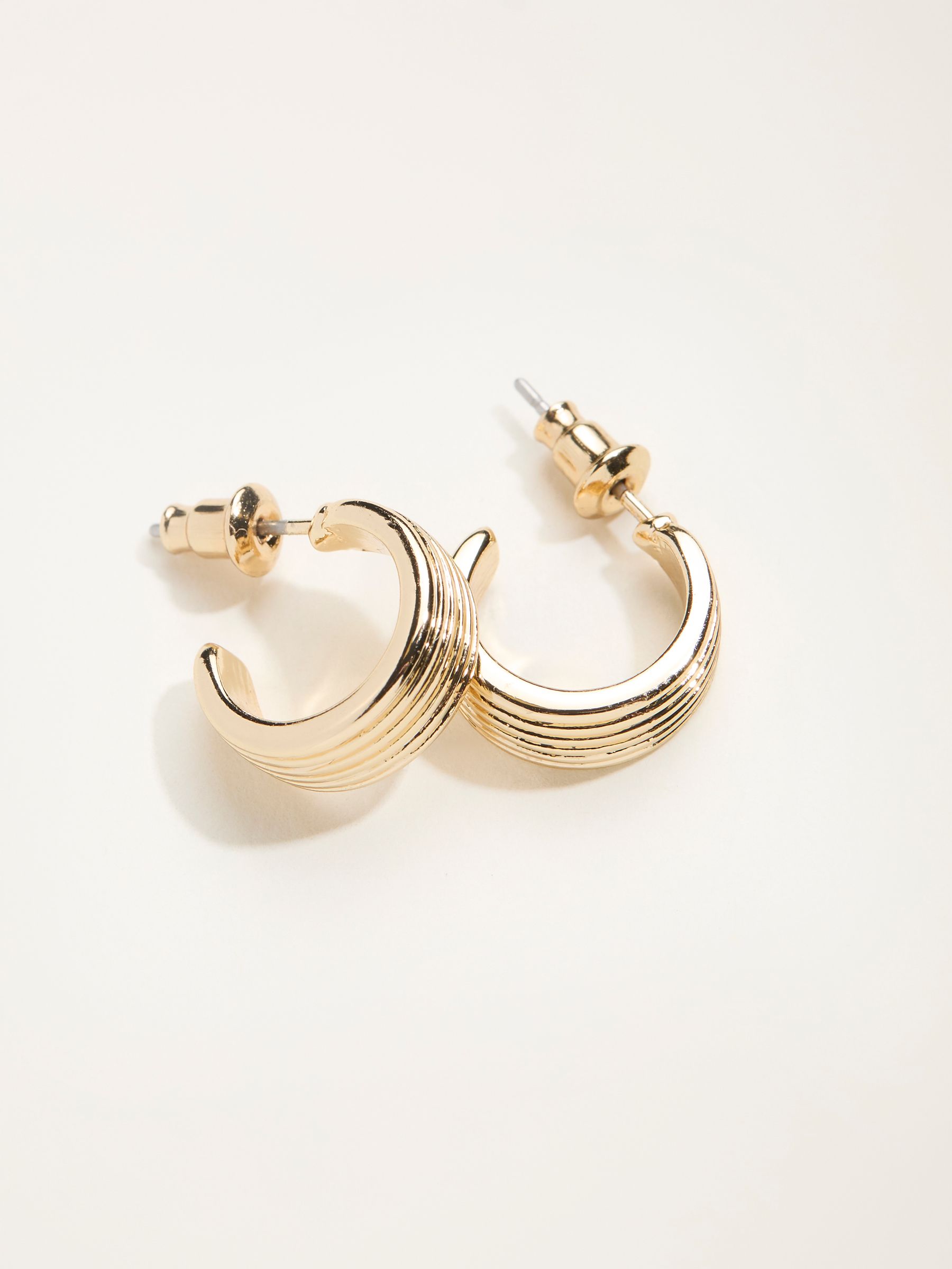 Gold Tone Classic Hoop Earrings - Image 2 of 2