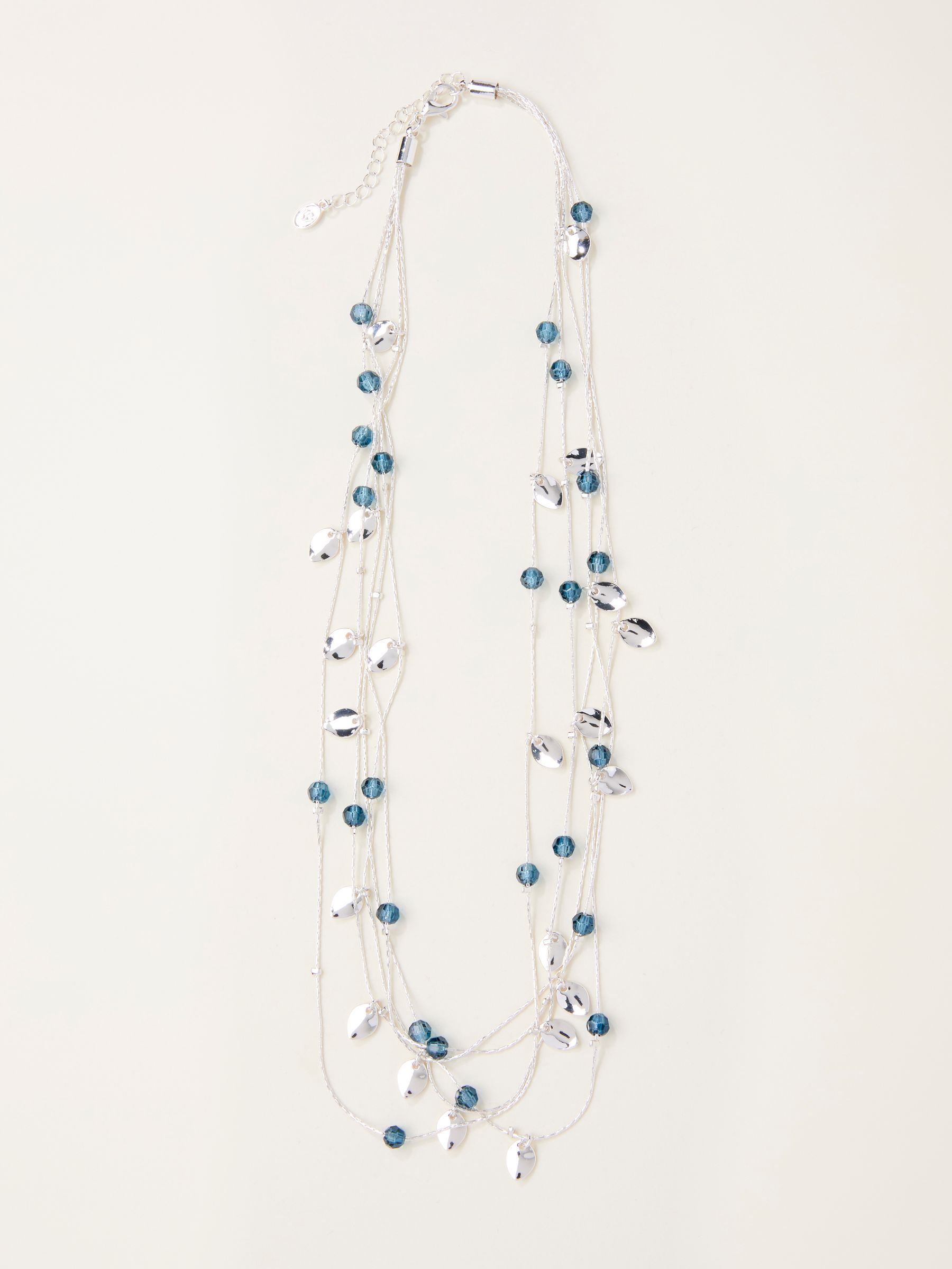 Silver Tone Layered Leaf Necklace - Image 1 of 2