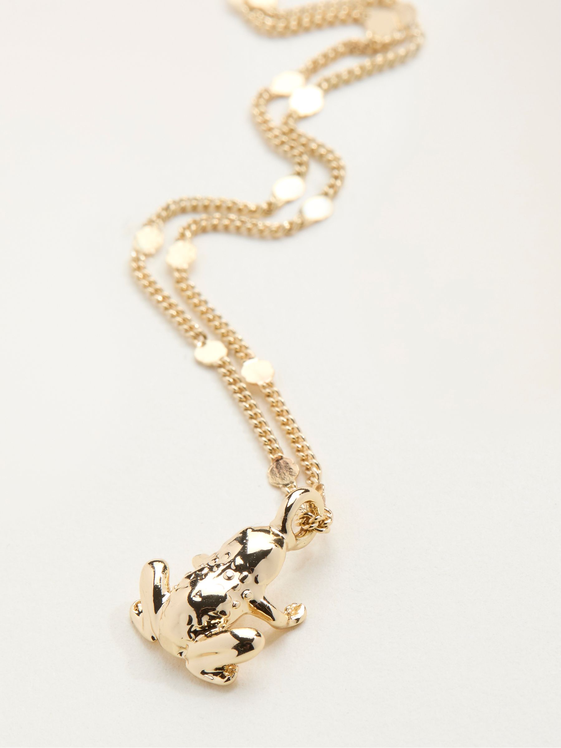 Gold Tone Frog Necklace - Image 2 of 2