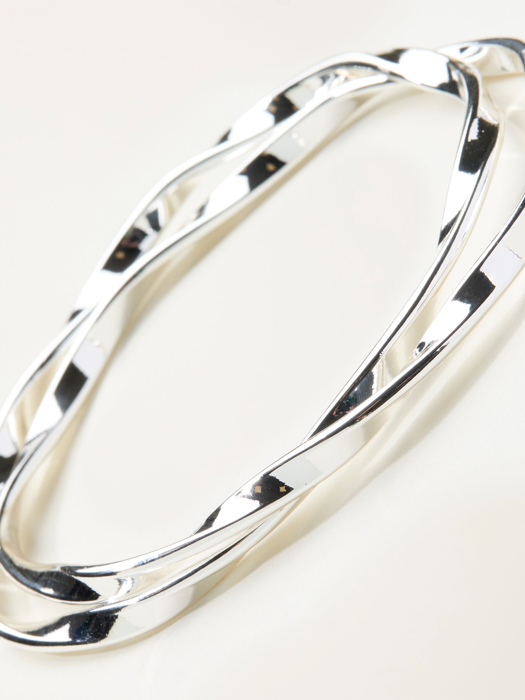 Silver Tone Double Bangle - Image 2 of 2