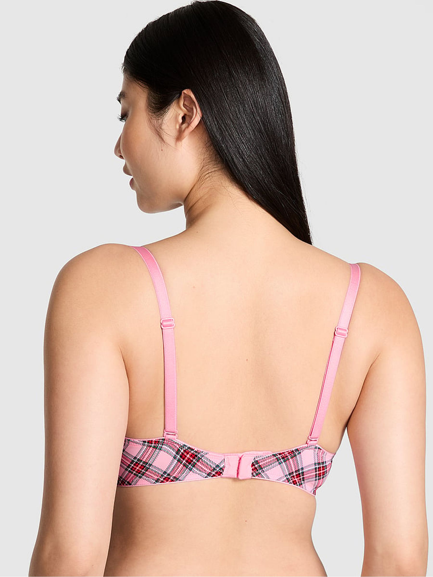 Pink Tartan Push Up Bra - Image 2 of 2