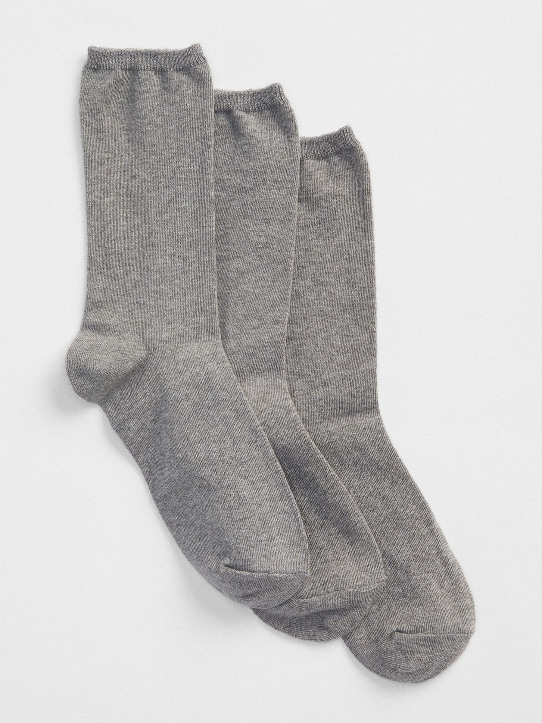 Grey Basic Crew Socks 3-pack - Image 1 of 1 Grey Basic Crew Socks 3-pack - Image 1 of 1