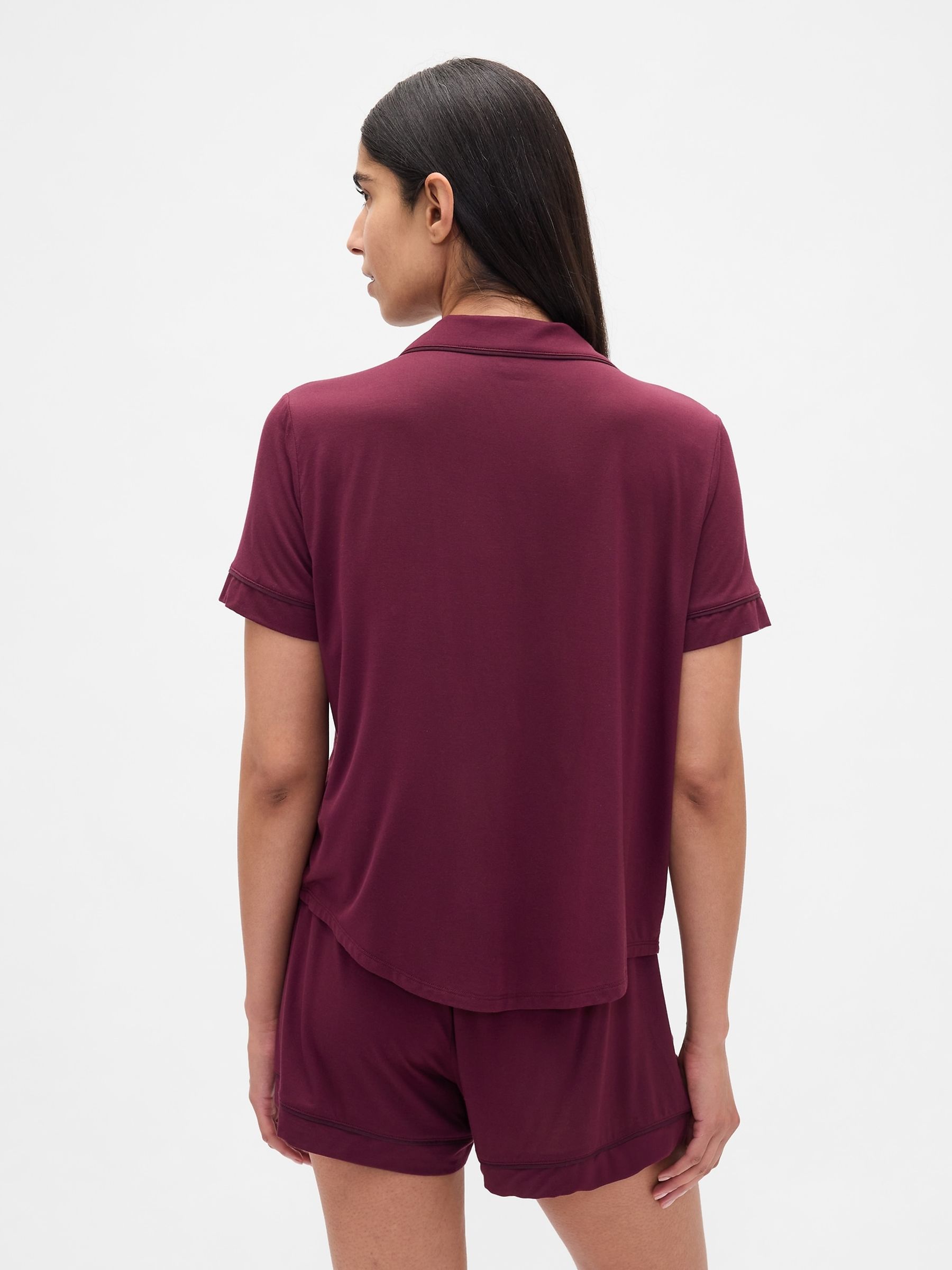 Red Modal Pyjamas Top - Image 2 of 3