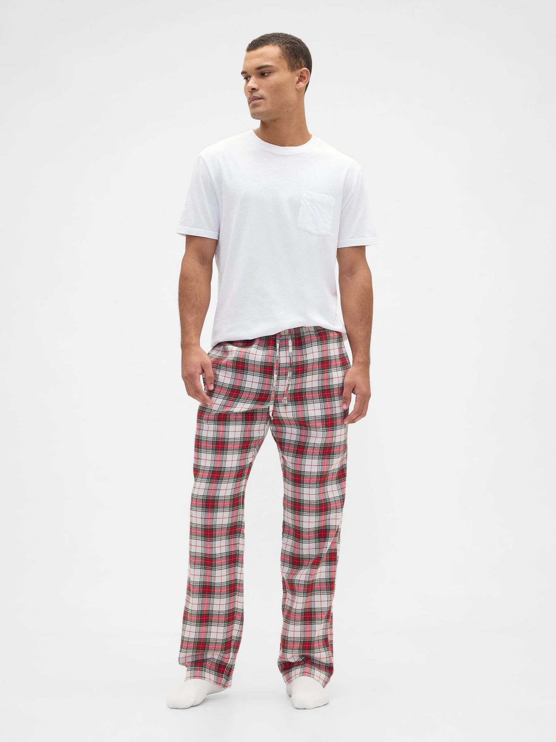 Red Flannel Pyjama Bottoms - Image 1 of 4