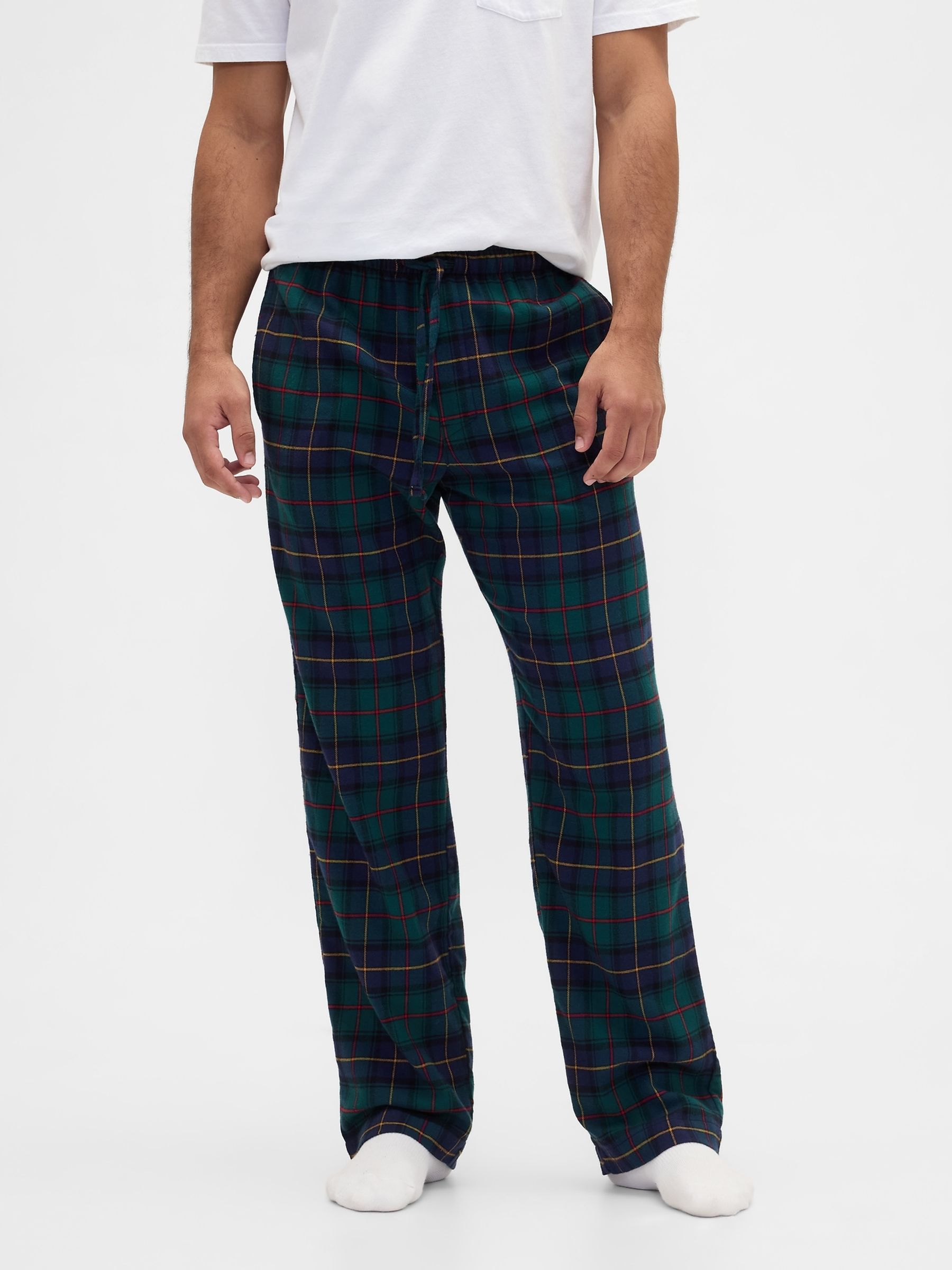 Navy Blue Relaxed Flannel Pyjama Trousers - Image 1 of 4