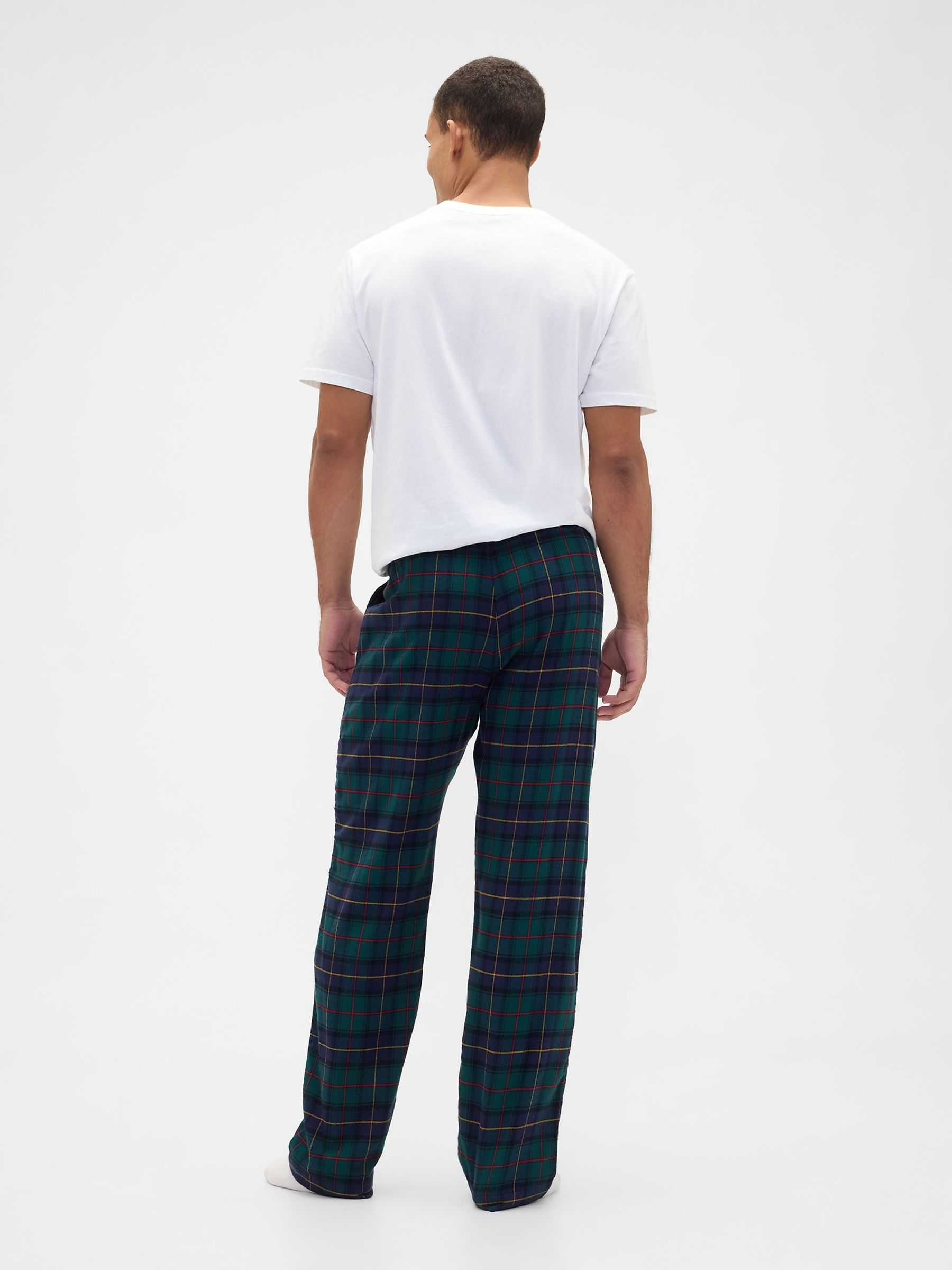 Navy Blue Relaxed Flannel Pyjama Trousers - Image 3 of 4