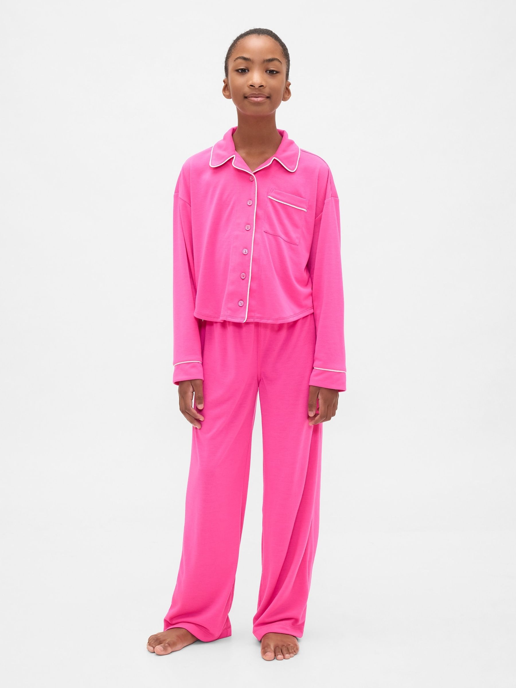 Pink Pyjama Top & Trousers Set (6-13yrs) - Image 1 of 4