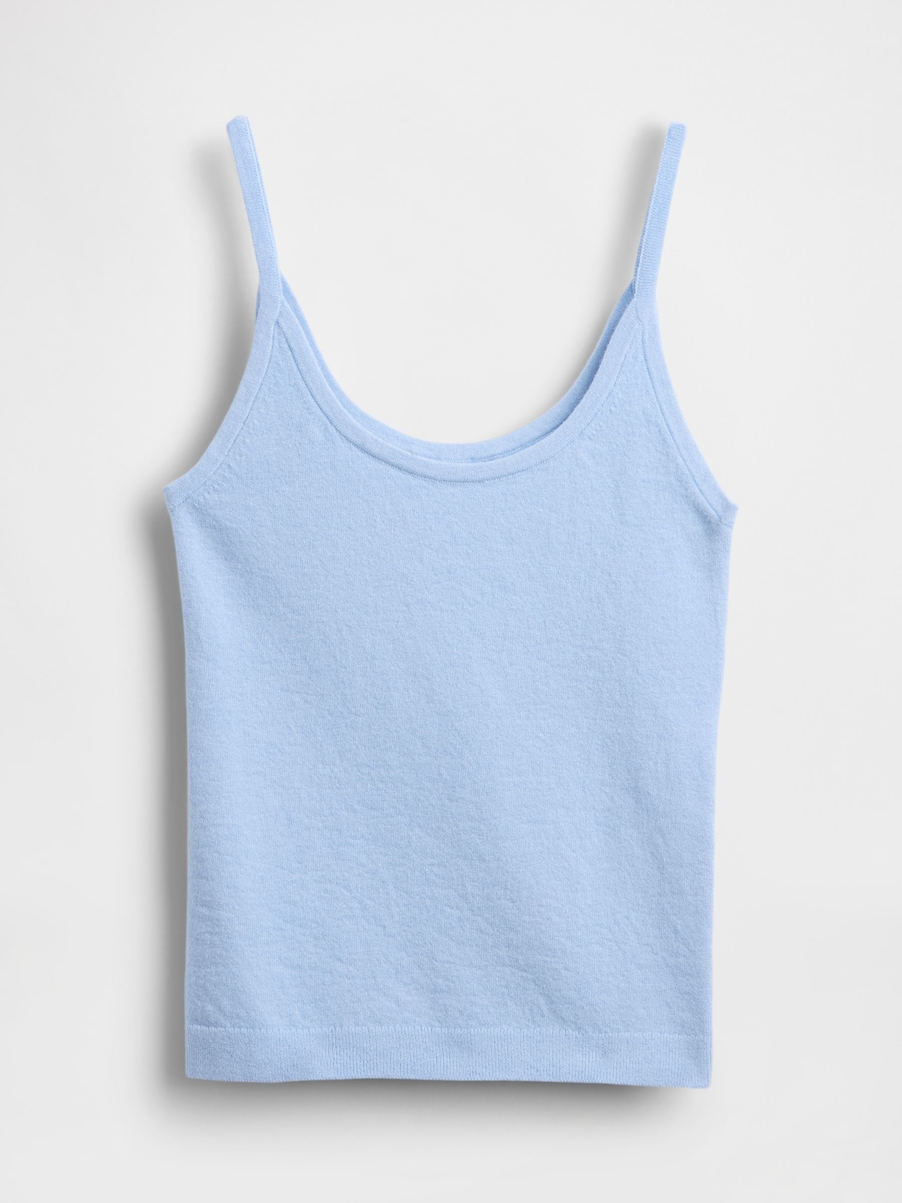 Blue Soft Touch Cropped Knit Vest Top - Image 1 of 2