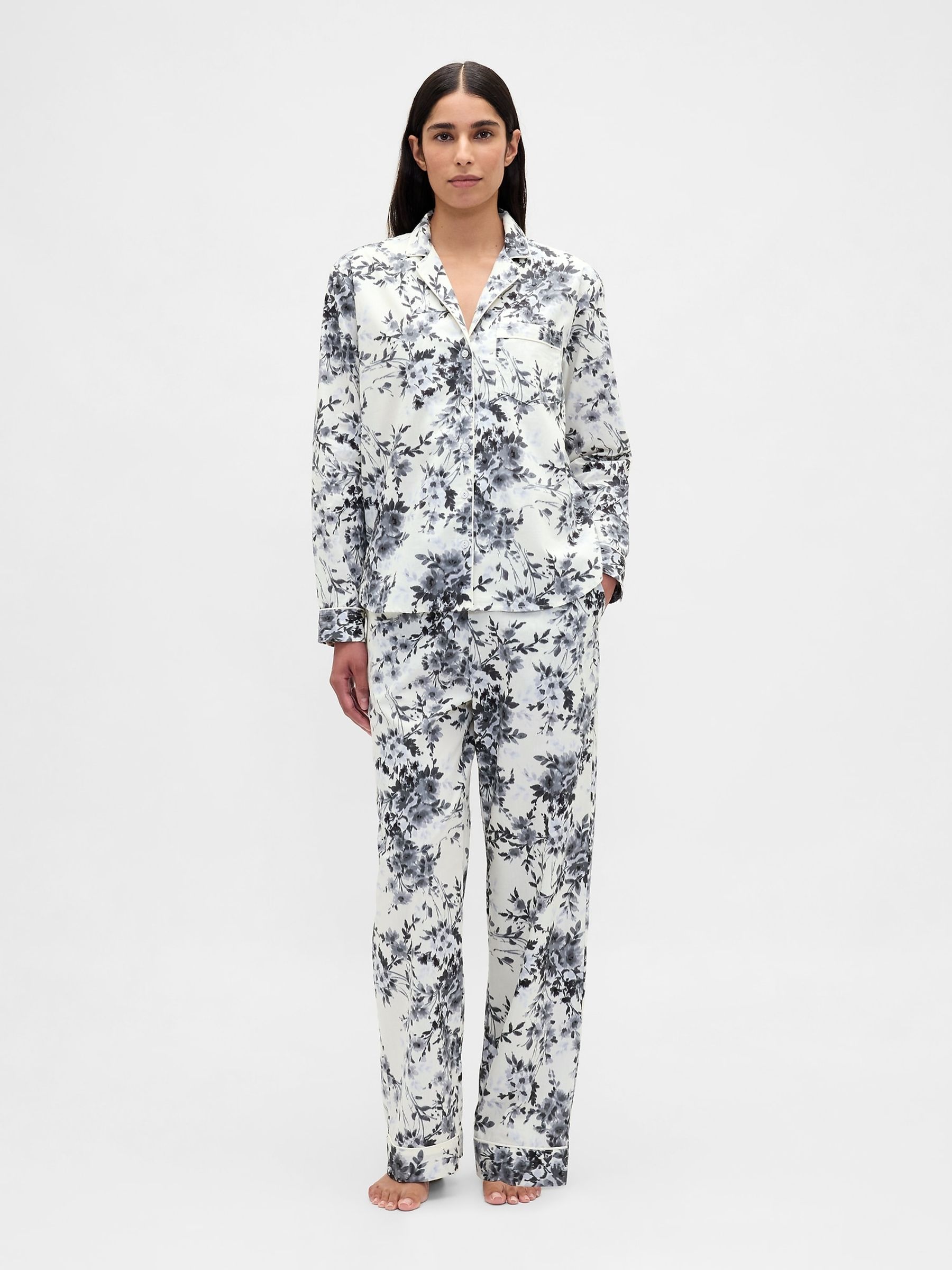 White Poplin Pyjama Shirt - Image 3 of 4