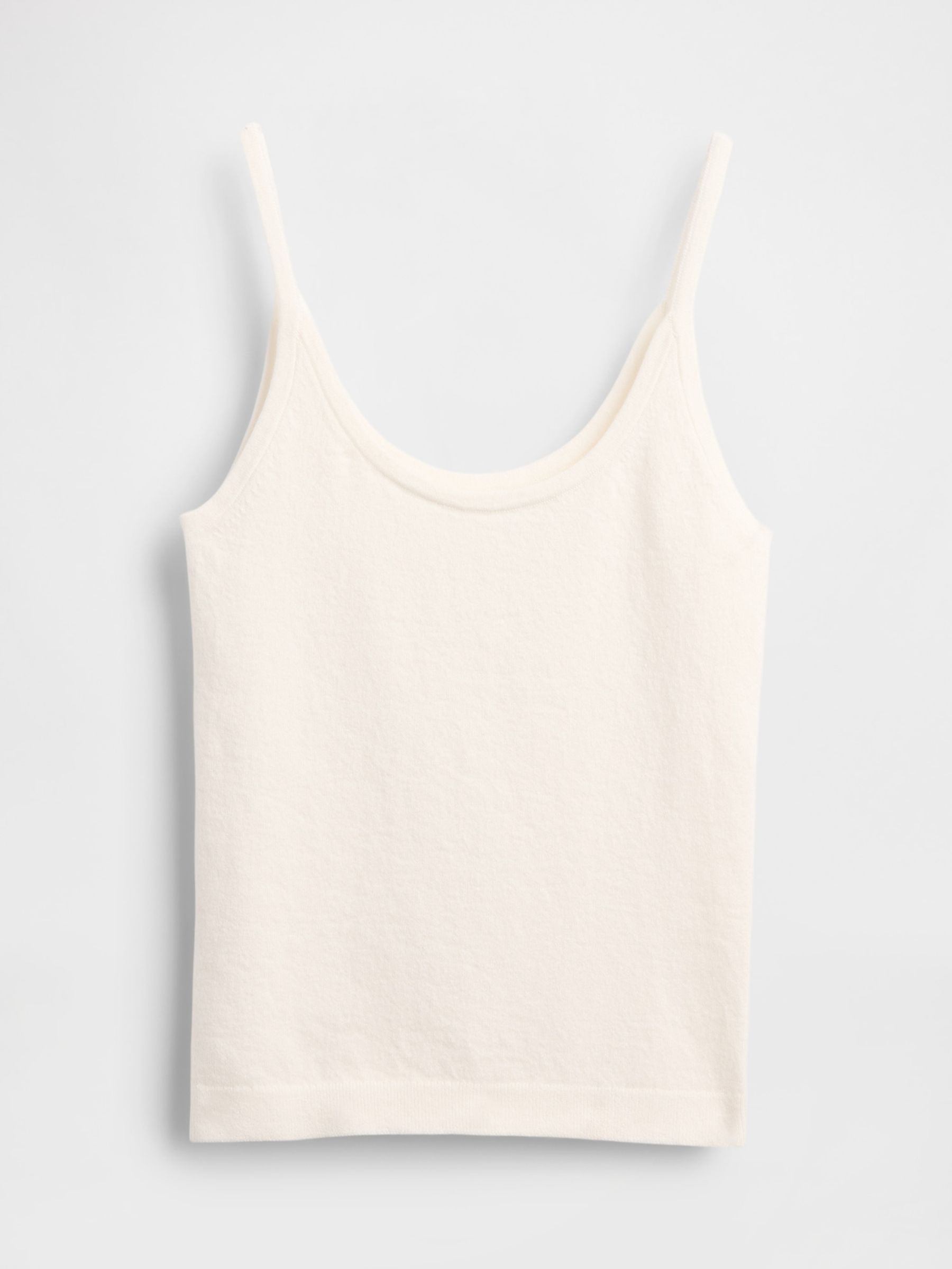 White Soft Touch Cropped Knit Vest Top - Image 1 of 2