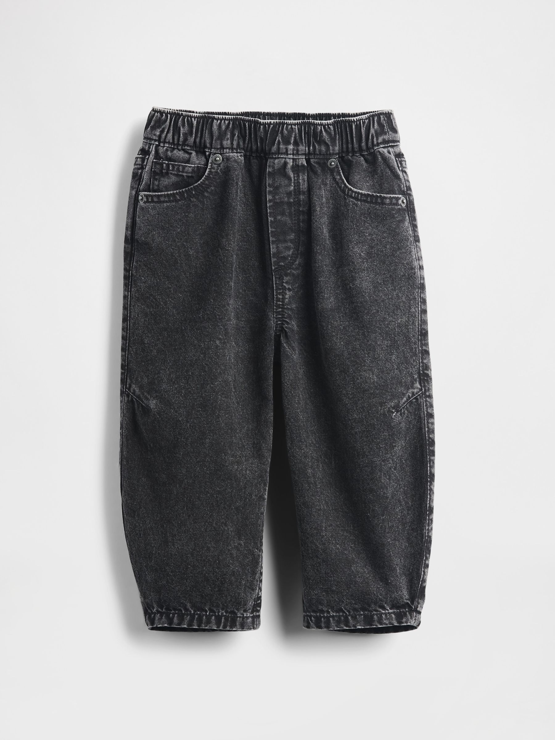 Black Pull On Barrel Jeans (6mths-5yrs) - Image 3 of 5