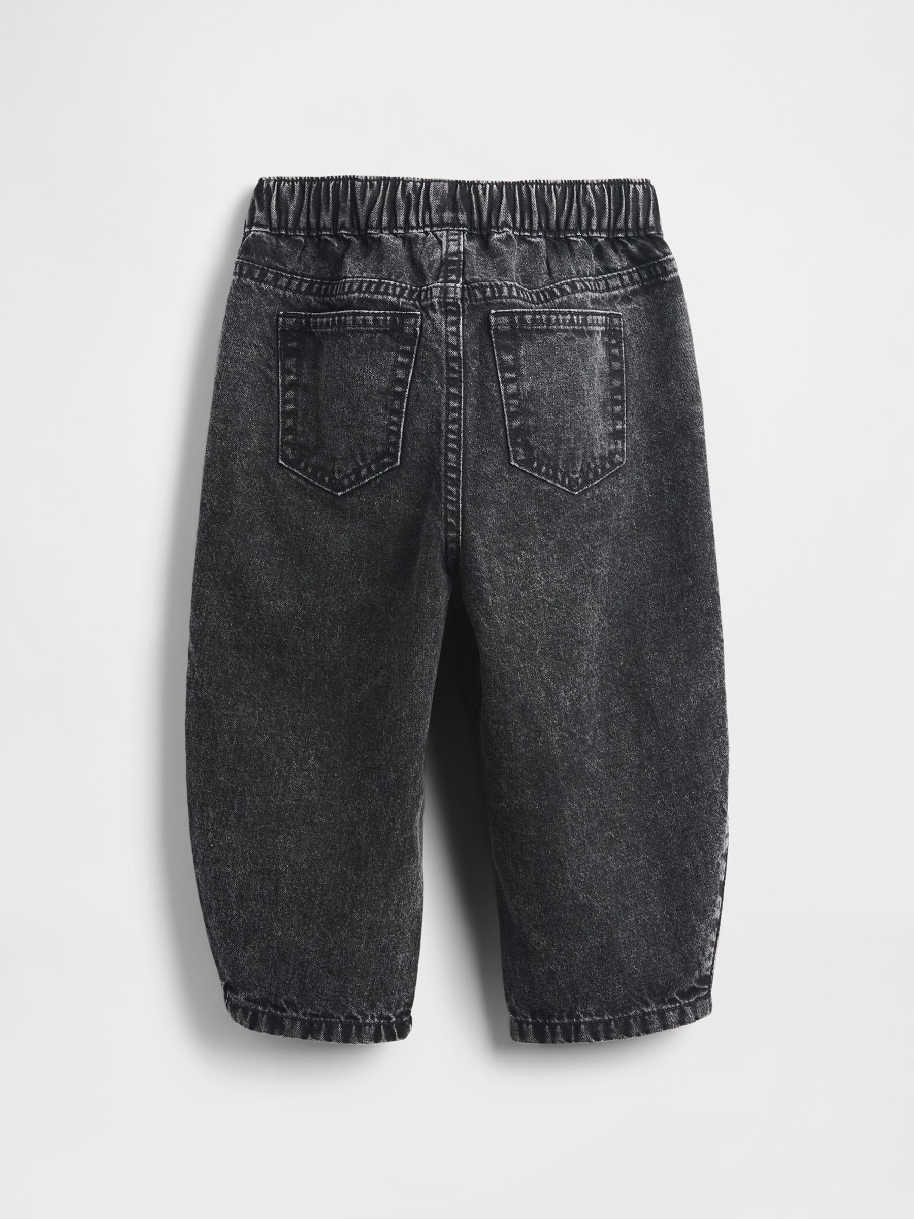 Black Pull On Barrel Jeans (6mths-5yrs) - Image 4 of 5