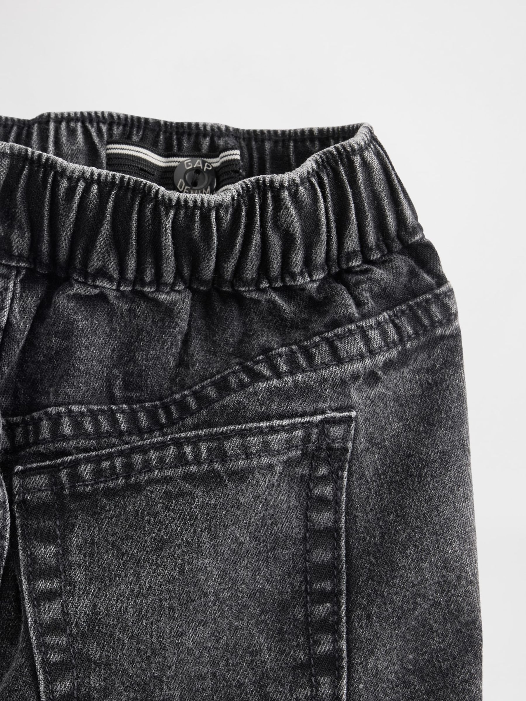 Black Pull On Barrel Jeans (6mths-5yrs) - Image 5 of 5
