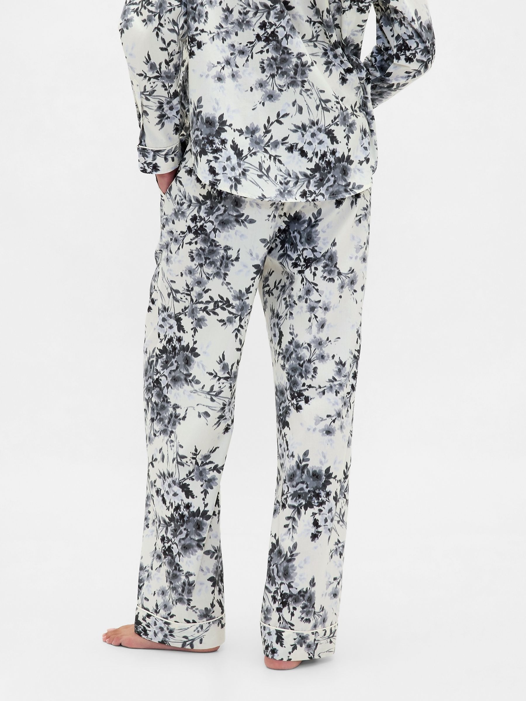 White Poplin Pyjama Trousers - Image 2 of 5