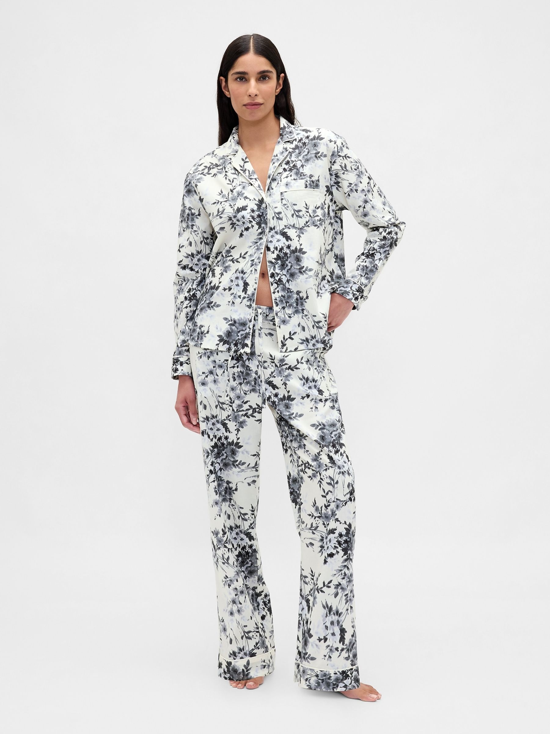 White Poplin Pyjama Trousers - Image 3 of 5