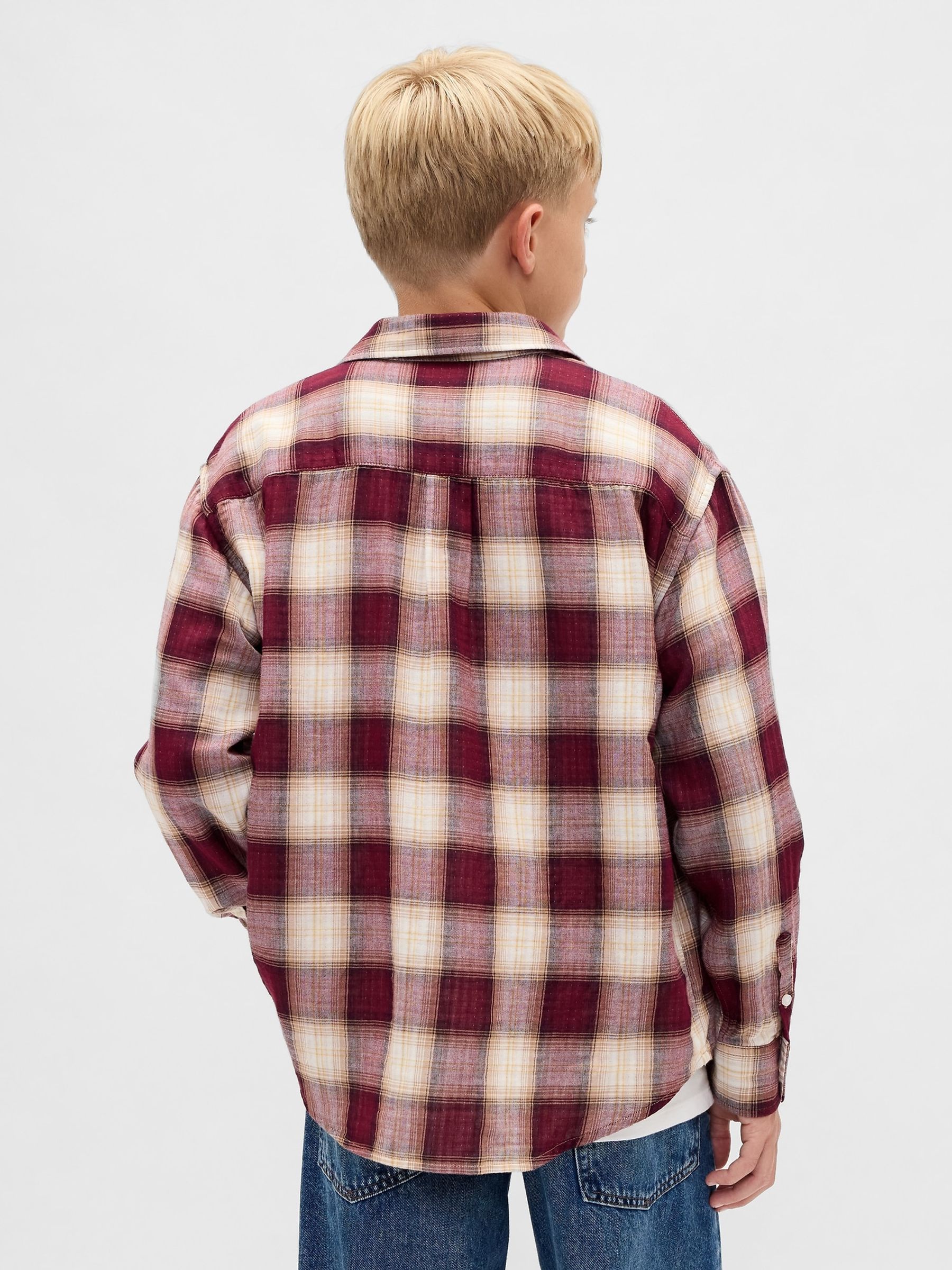 Red Relaxed Check Shirt (4-13yrs) - Image 2 of 6