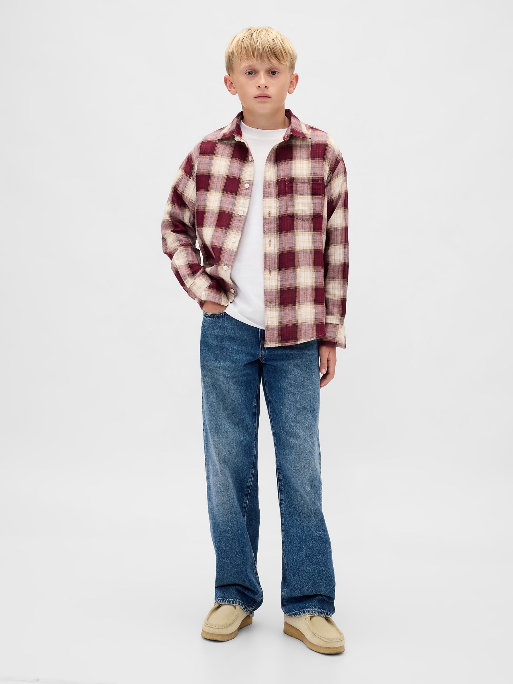 Red Relaxed Check Shirt (4-13yrs) - Image 3 of 6