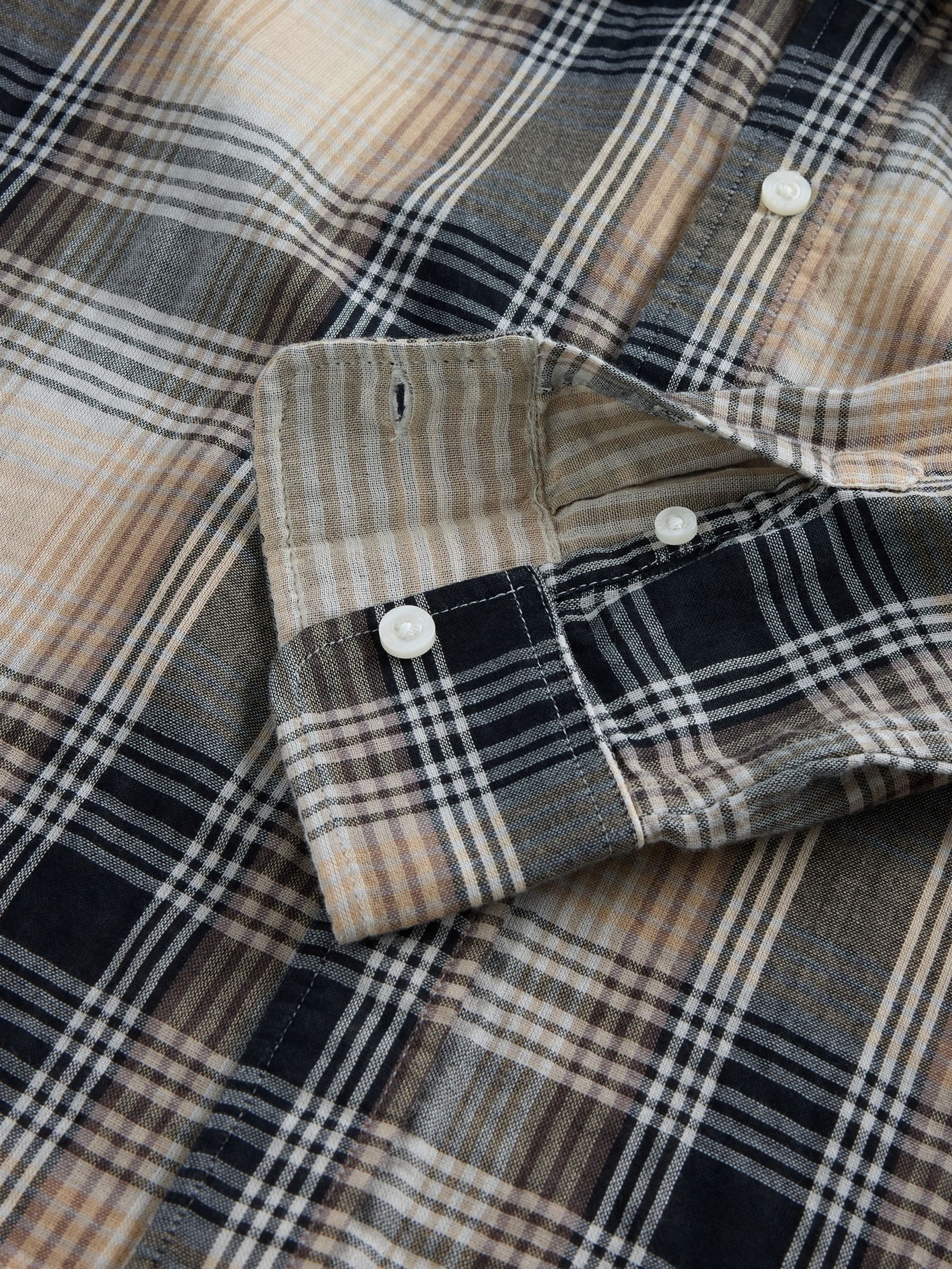Beige Relaxed Check Shirt (4-13yrs) - Image 6 of 6