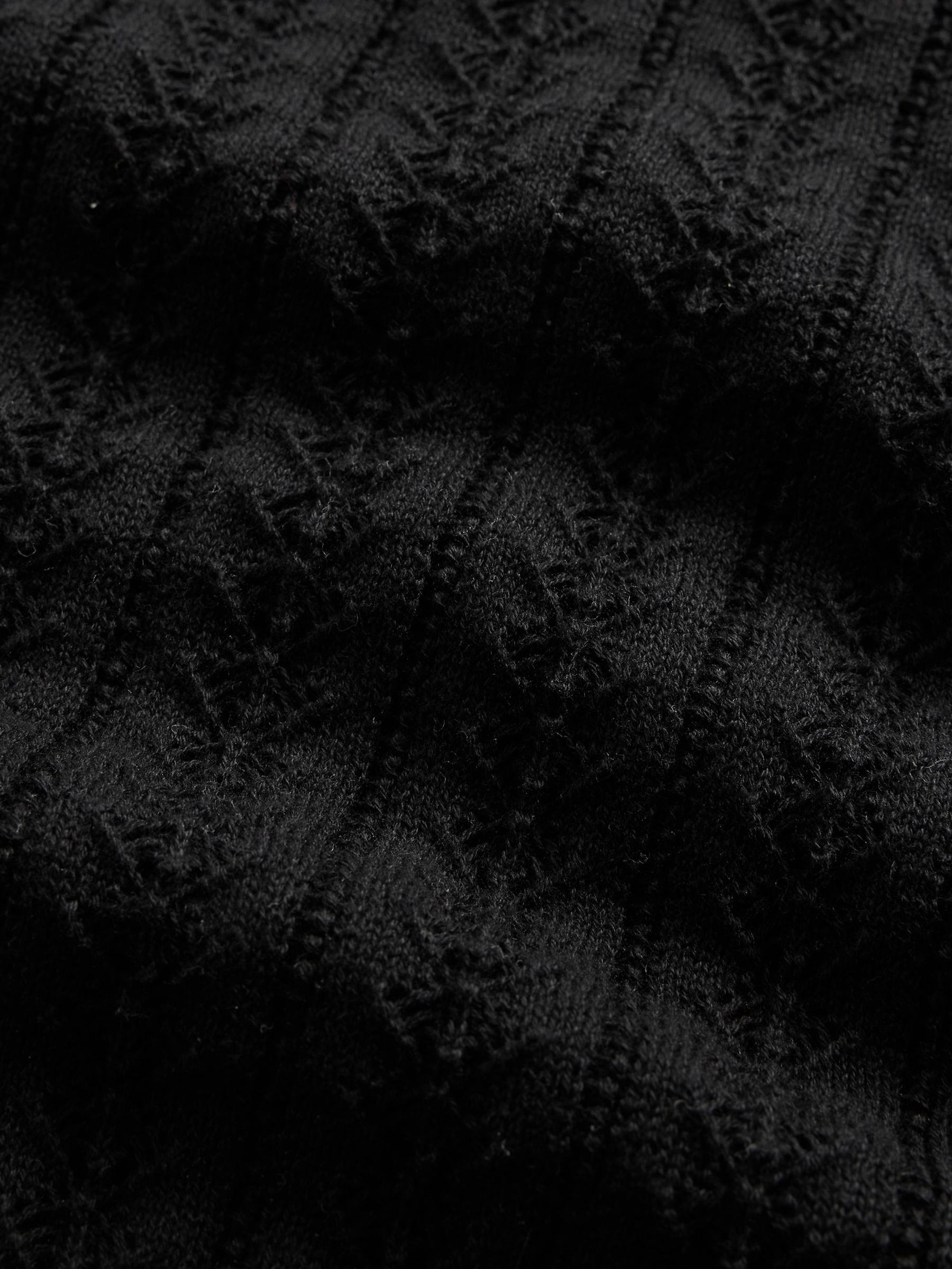 Black Pointelle Vest Top - Image 2 of 2 Black Pointelle Vest Top - Image 2 of 2