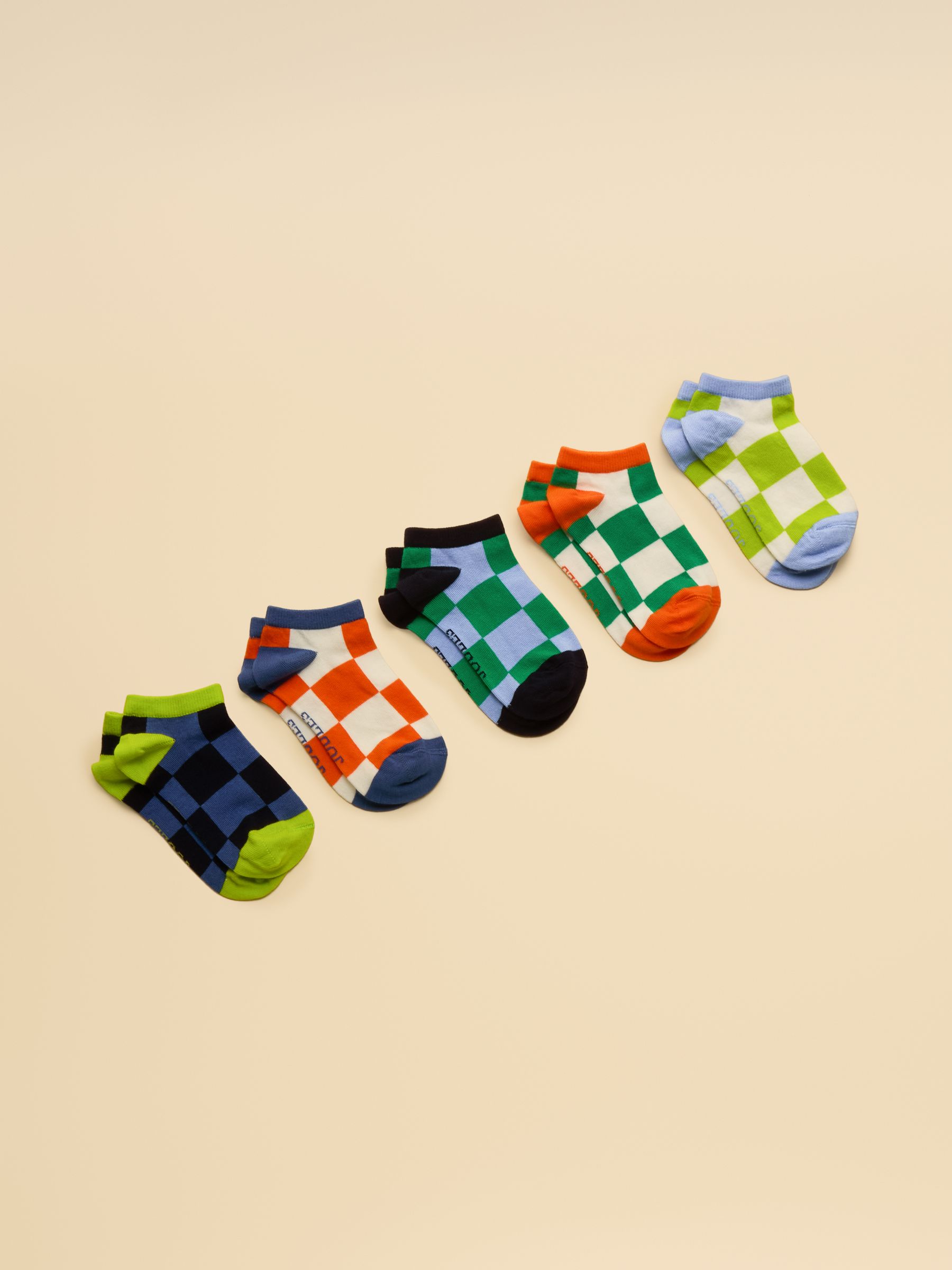 Kids' Rilla Multi Checkerboard 5 Pack Socks - Image 1 of 3
