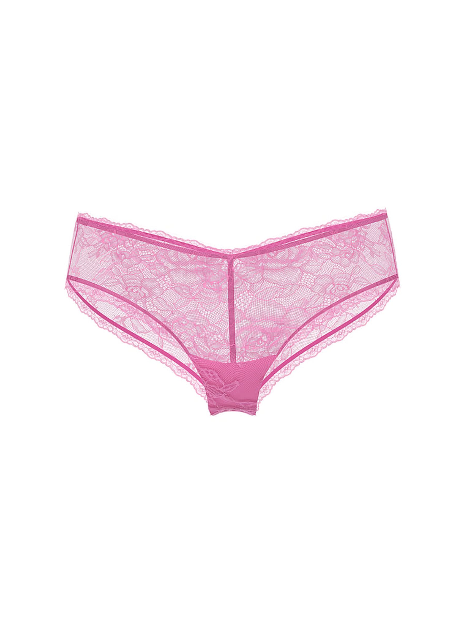 Playful Rose Pink Cheeky Rose Lace Knickers - Image 4 of 4