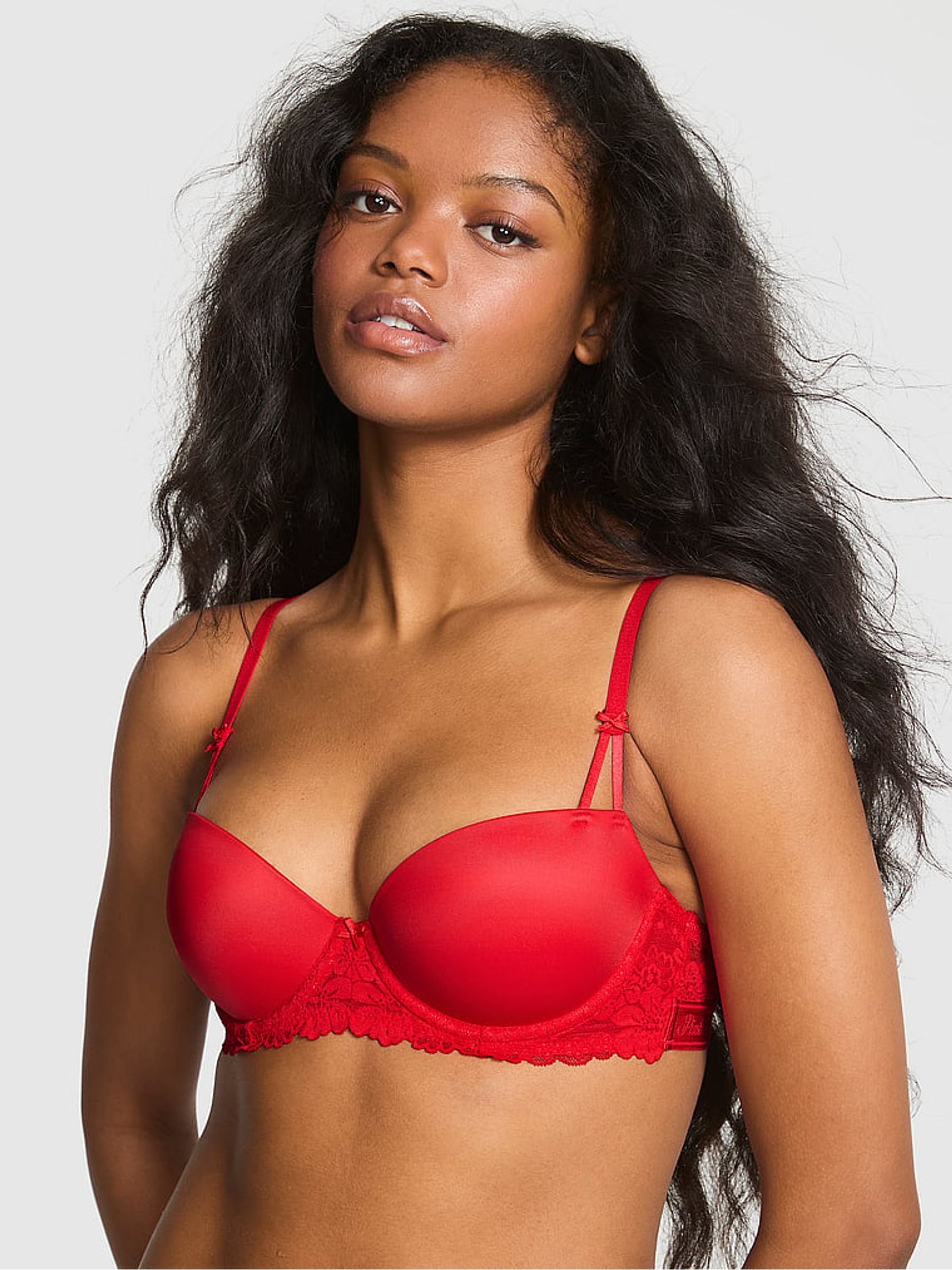 Red Pepper Push Up Balcony Bra - Image 1 of 2