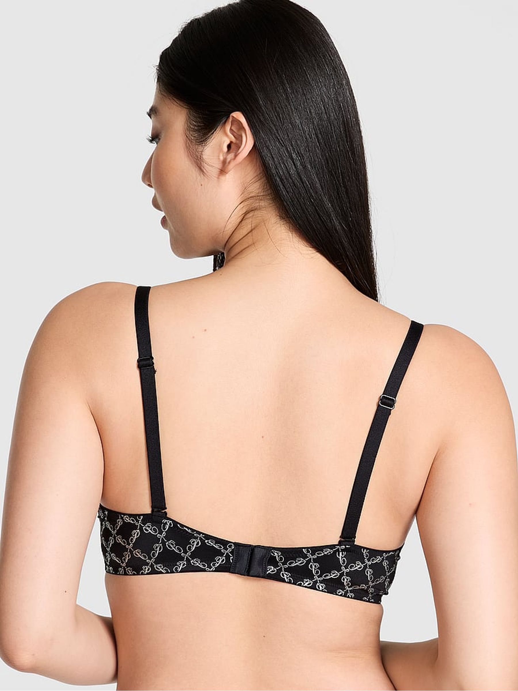 Black Logo Jacquard T Shirt Bra - Image 2 of 3 Black Logo Jacquard T Shirt Bra - Image 2 of 3