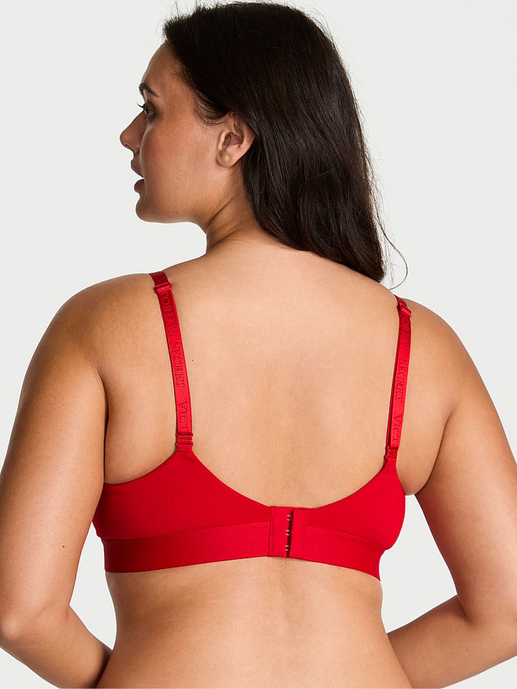 Lipstick Red Lightly Lined Demi Logo Shine Patch Bra - Image 2 of 3